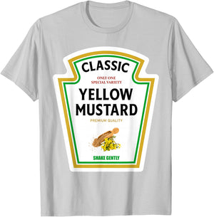 Mustard Halloween 2024 Costume Matching Ketchup Condiments T-Shirt - T-Shirt | Ash