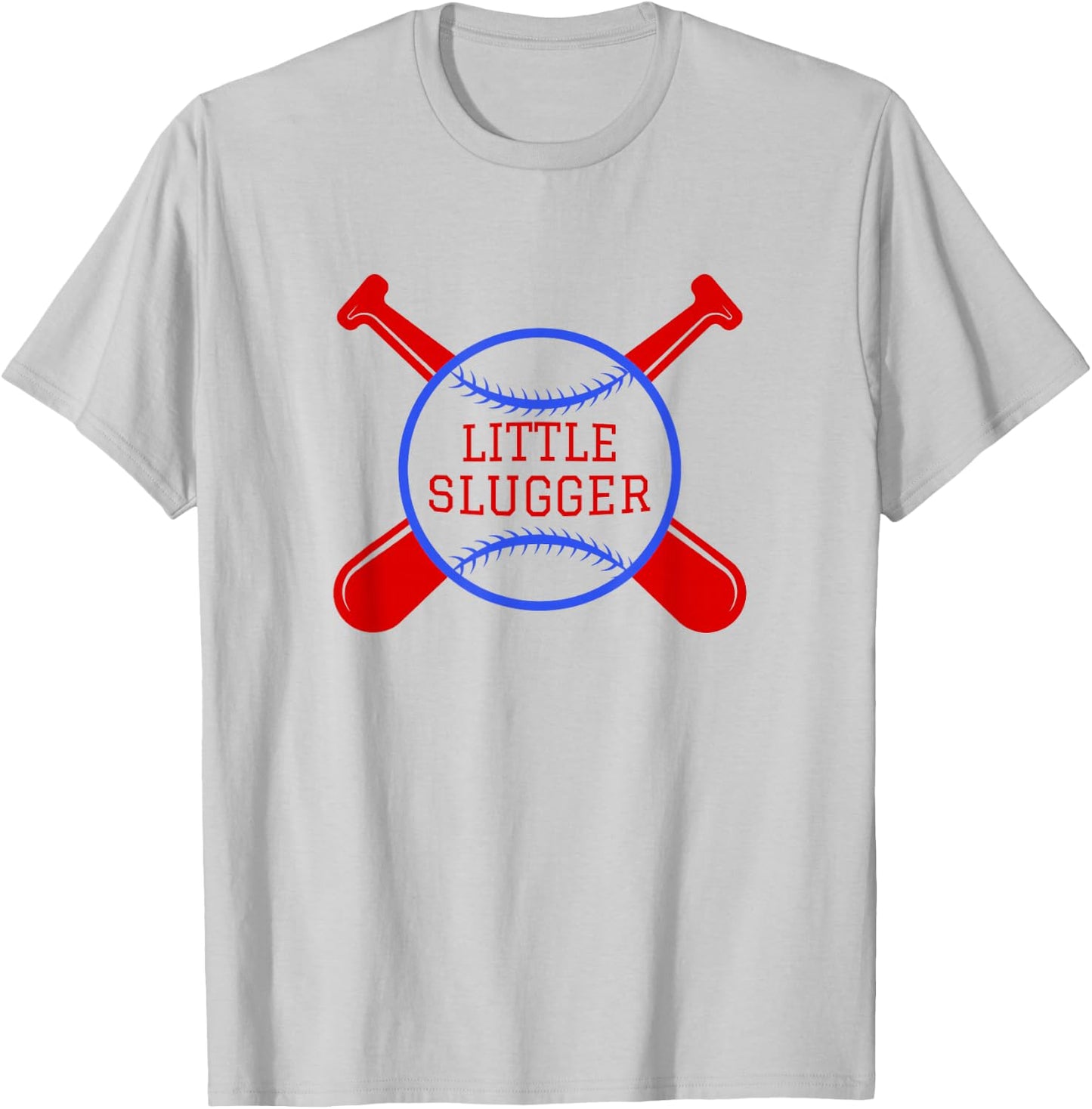 Little Slugger Baseball Lover Gift Fans and Players T-Shirt - T-Shirt | Ash