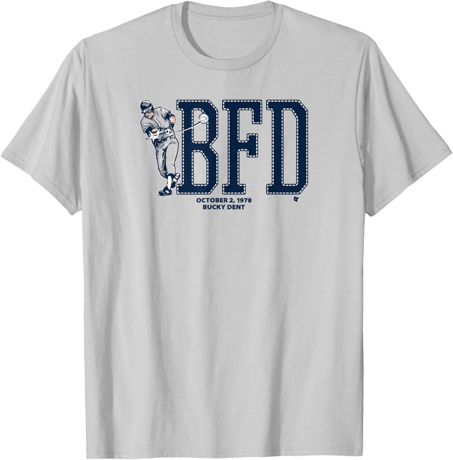 Bucky Dent - BFD - New York Baseball T-Shirt - T-Shirt | Ash