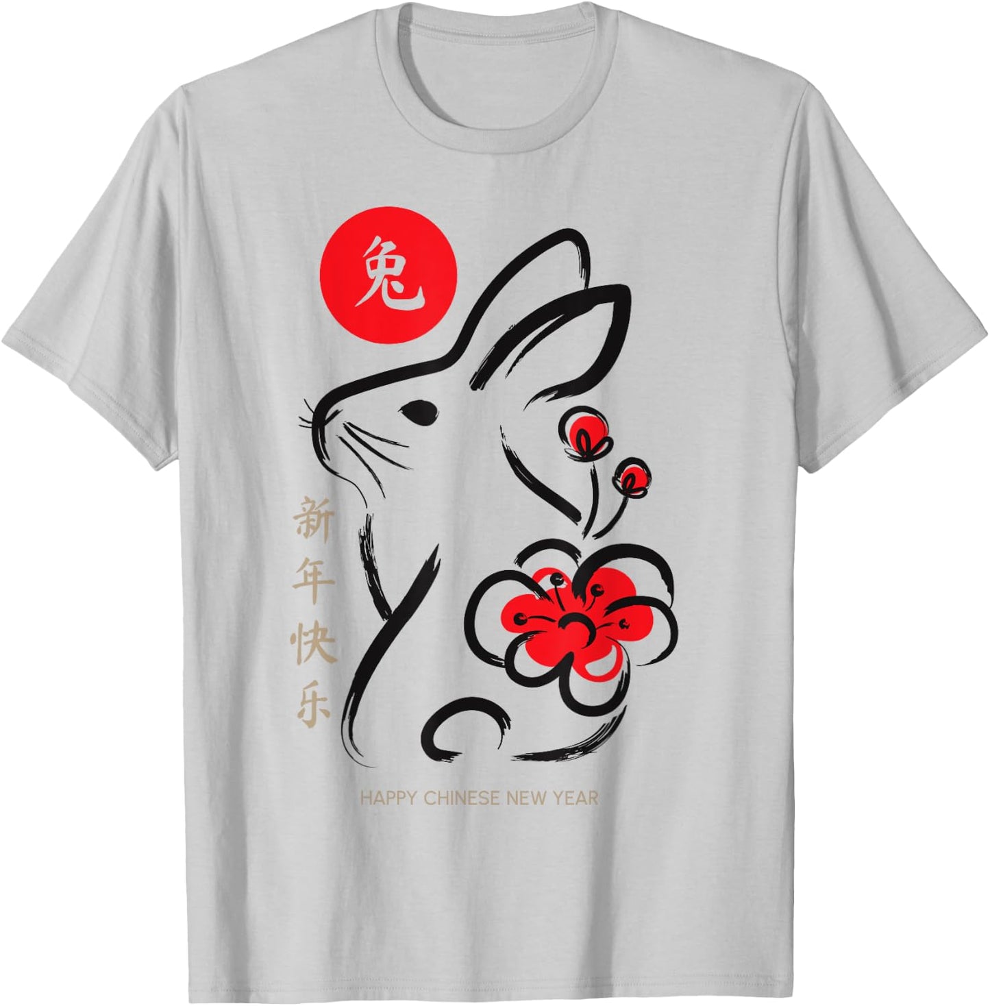 Year Of The Rabbit Chinese New Year 2023 T-Shirt - T-Shirt | Ash