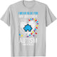 Blue for My Brother Autism Awareness Family Sister Sibling T-Shirt - T-Shirt | Ash