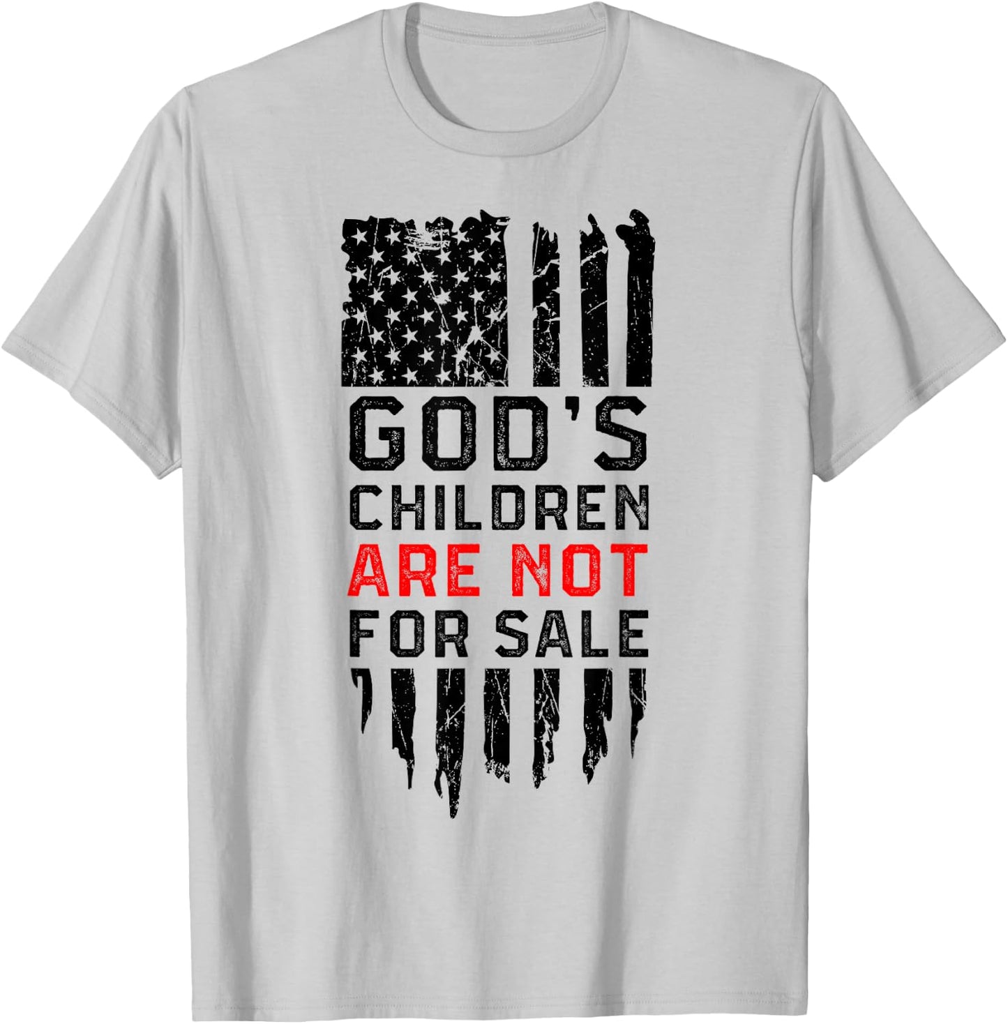 God's children are not for sale US american flag T-Shirt - T-Shirt | Ash