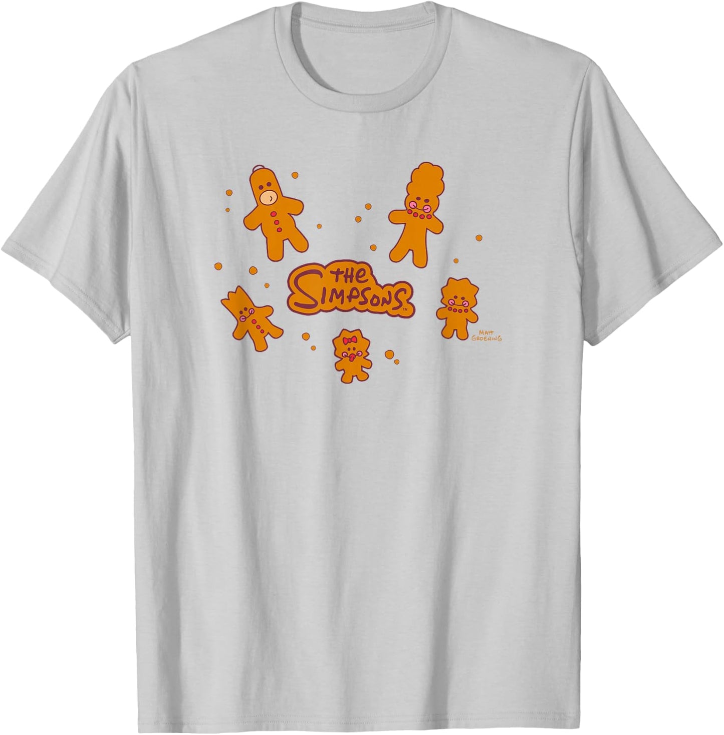 The Simpsons Christmas Gingerbread Cookies Characters T-Shirt - T-Shirt | Ash