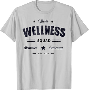 Official WELLNESS SQUAD P.E Motivated Health Trainer Rocks T-Shirt - T-Shirt | Ash