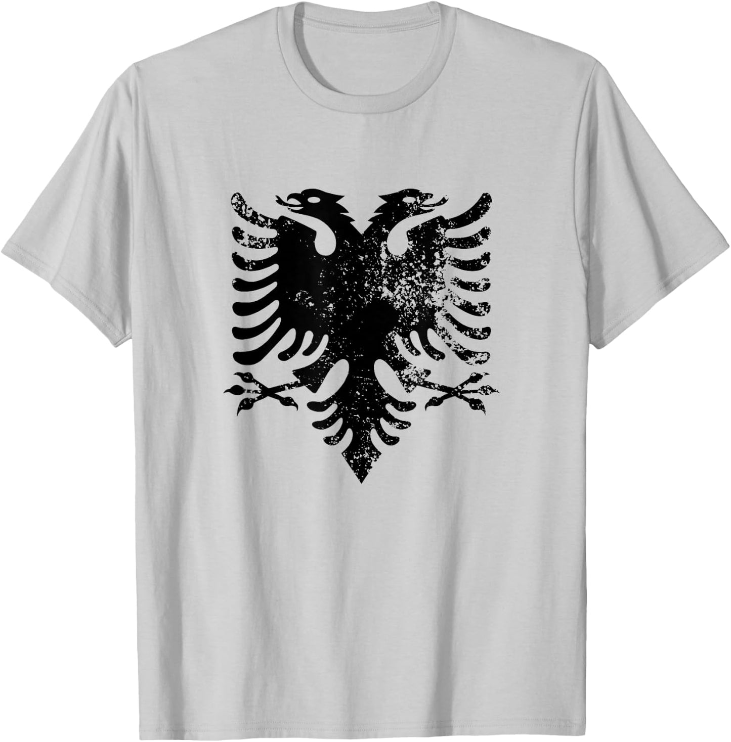 Albania Flag Patriotic Albanian Eagle T-Shirt - T-Shirt | Ash
