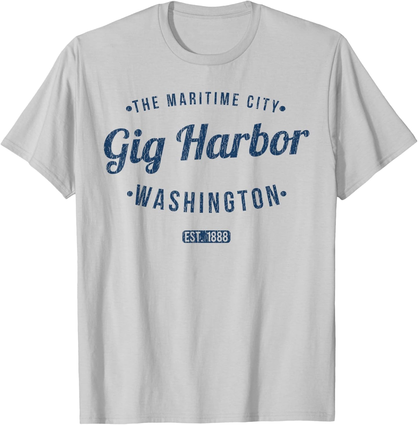 Gig Harbor Washington Vintage Travel Souvenir Gig Harbor T-Shirt - T-Shirt | Ash