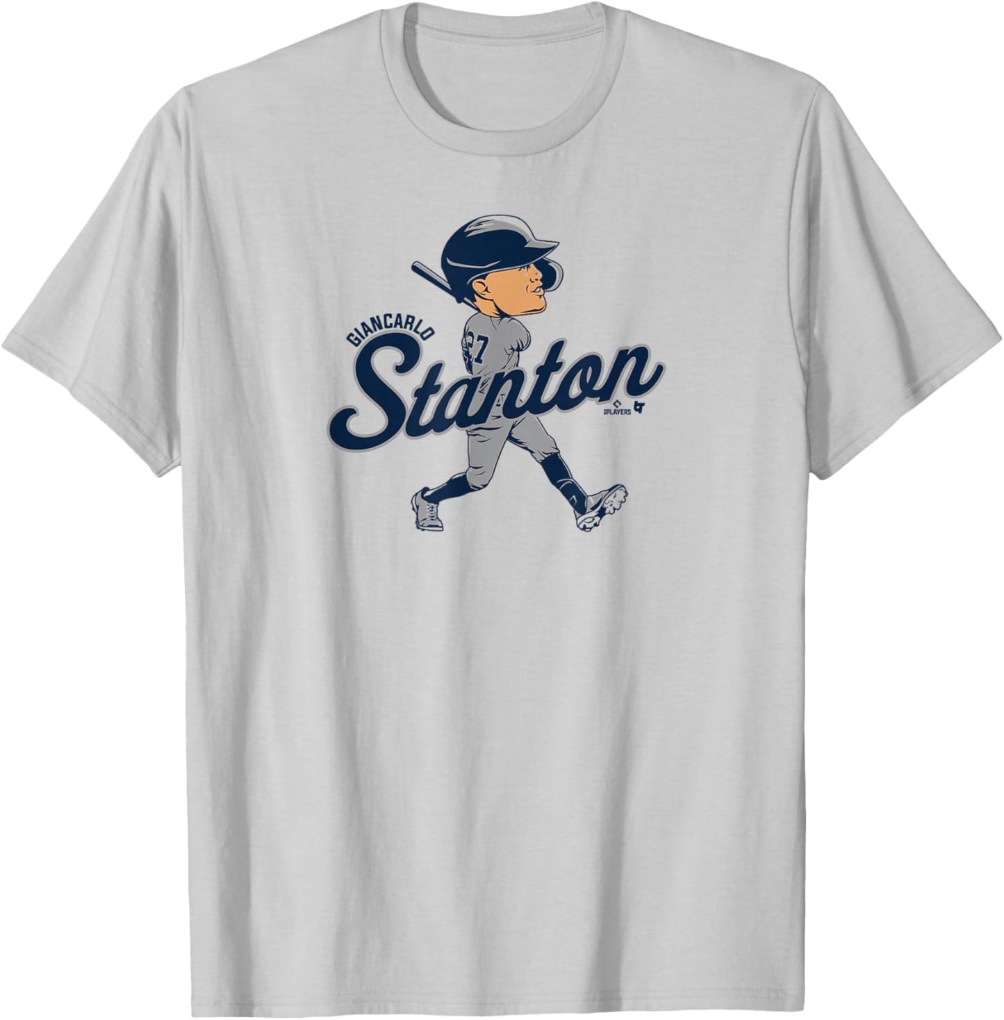 Giancarlo Stanton: Caricature - New York Baseball T-Shirt - T-Shirt | Ash