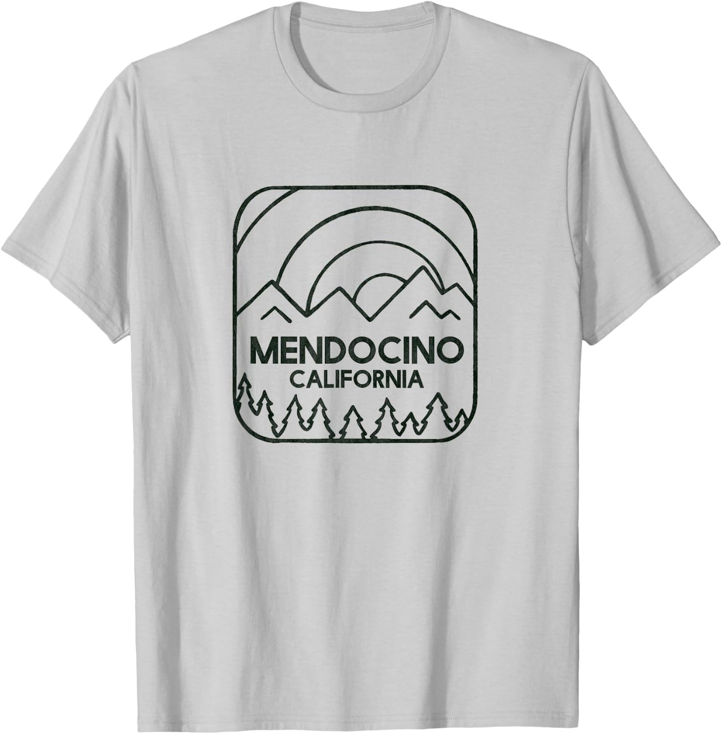 Mendocino California T-Shirt - T-Shirt | Ash