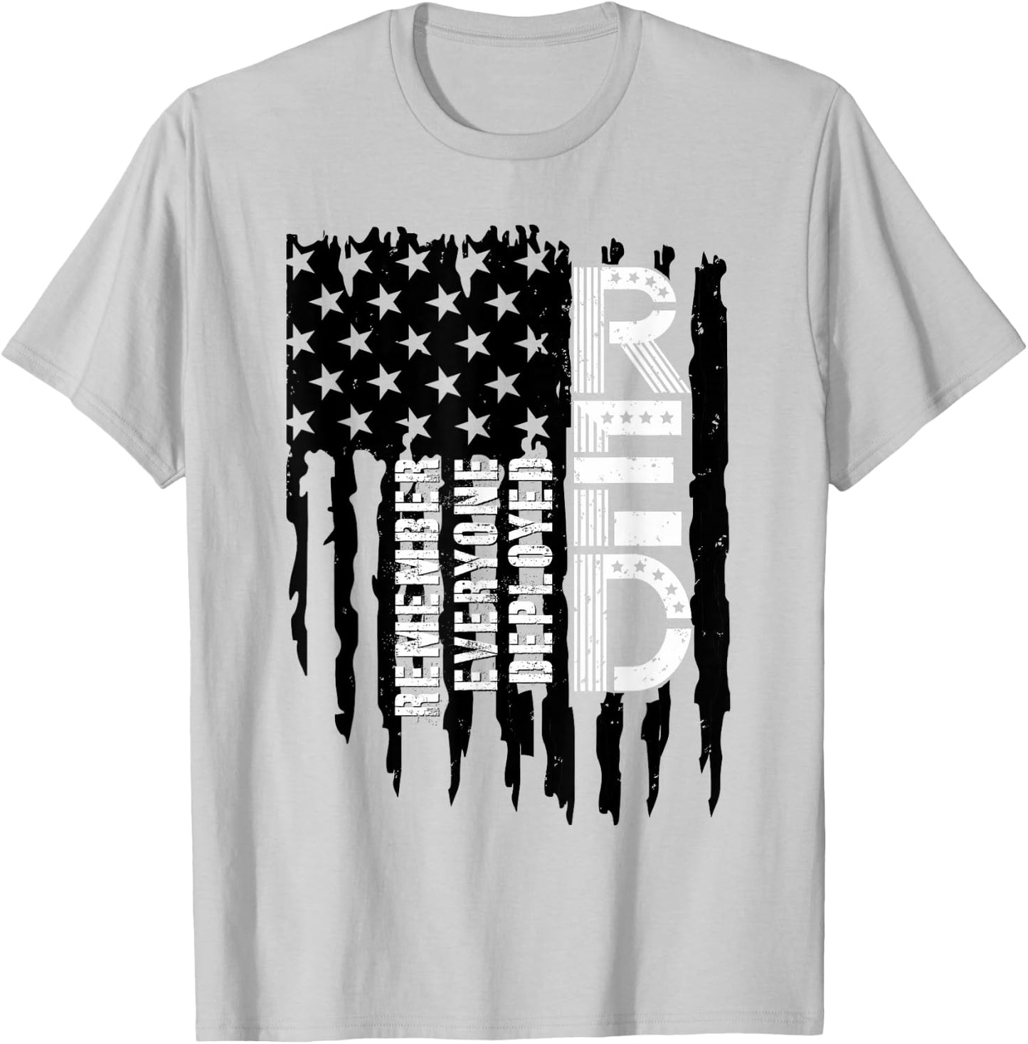 On Friday We Wear Red Friday Military Support troops US Flag T-Shirt - T-Shirt | Ash