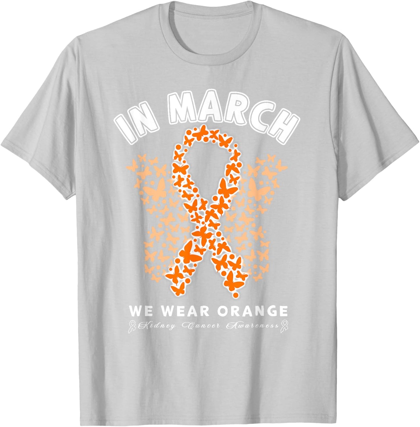Orange Ribbon Resist the Storm Kidney cancer Awareness T-Shirt - T-Shirt | Ash