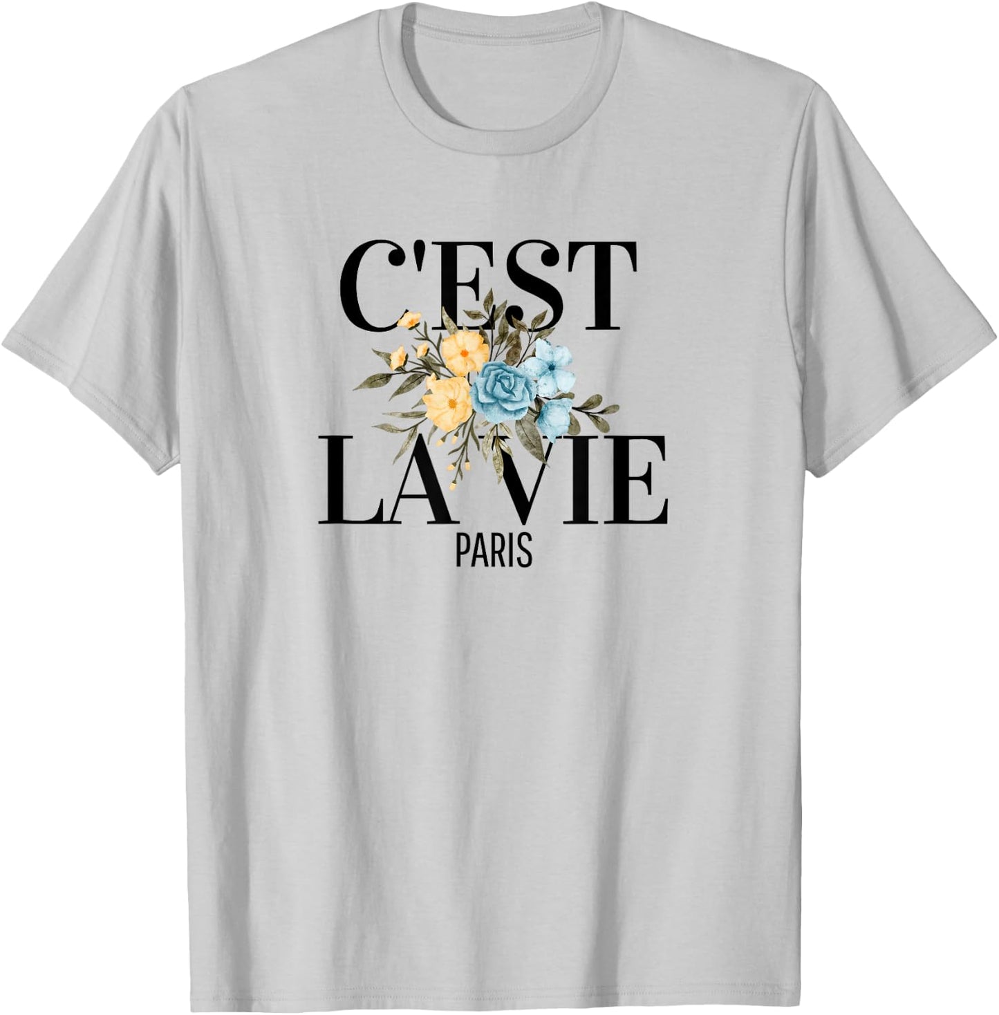 C'est La Vie French Expression Paris Love Wine T-Shirt - T-Shirt | Ash