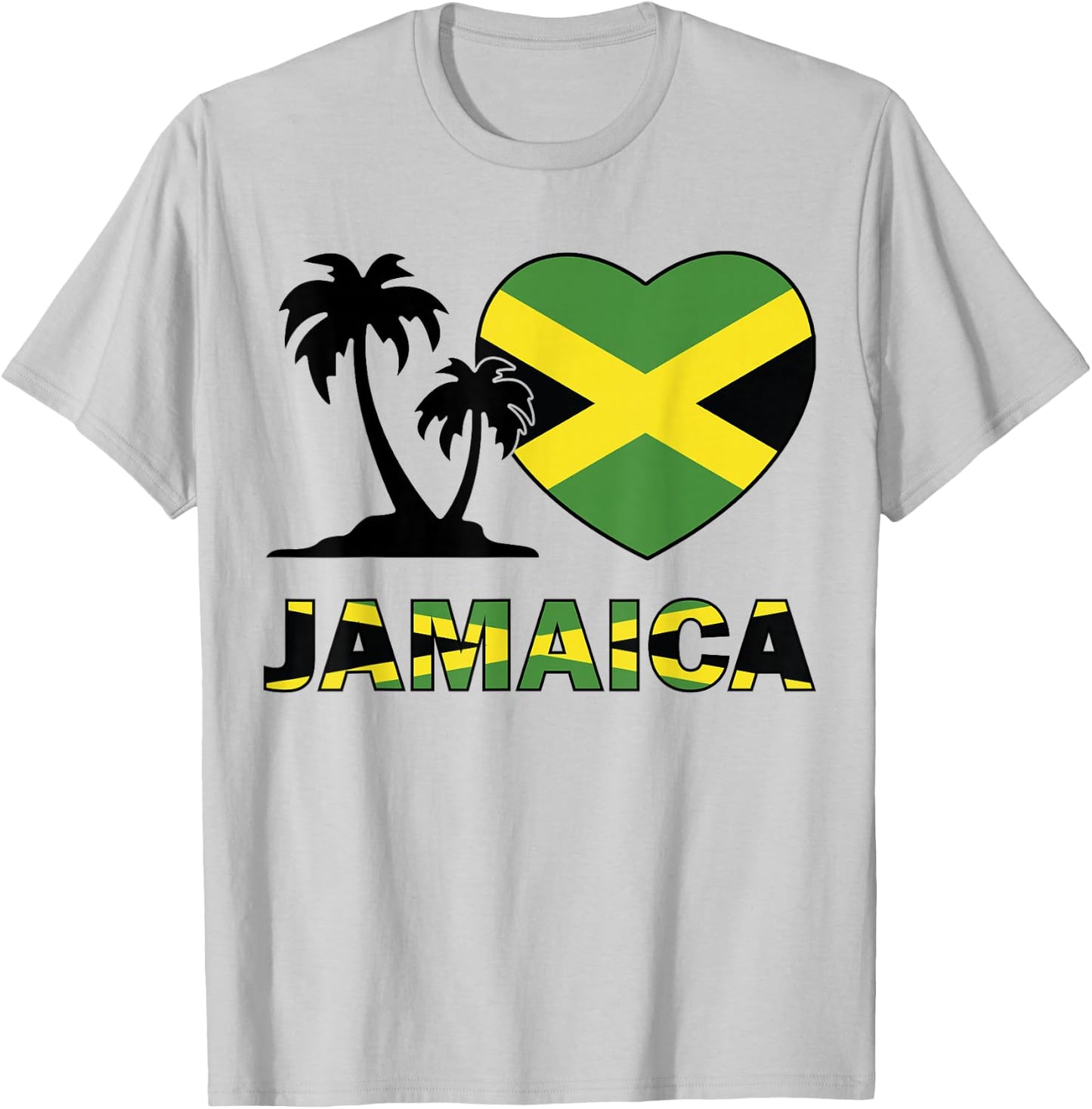 Jamaican Flag Heart Kids Jamaica independence day Boys Girls T-Shirt - T-Shirt | Ash