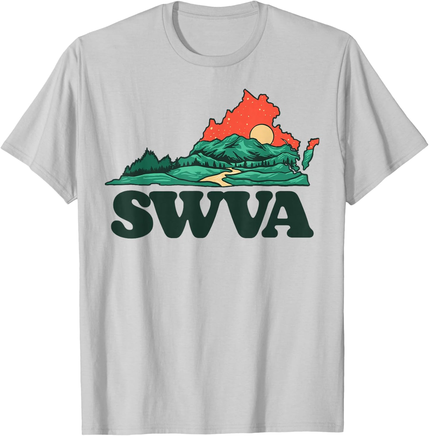 SWVA Southwest Virginia Mountains Blue Ridge Outdoors T-Shirt - T-Shirt | Ash