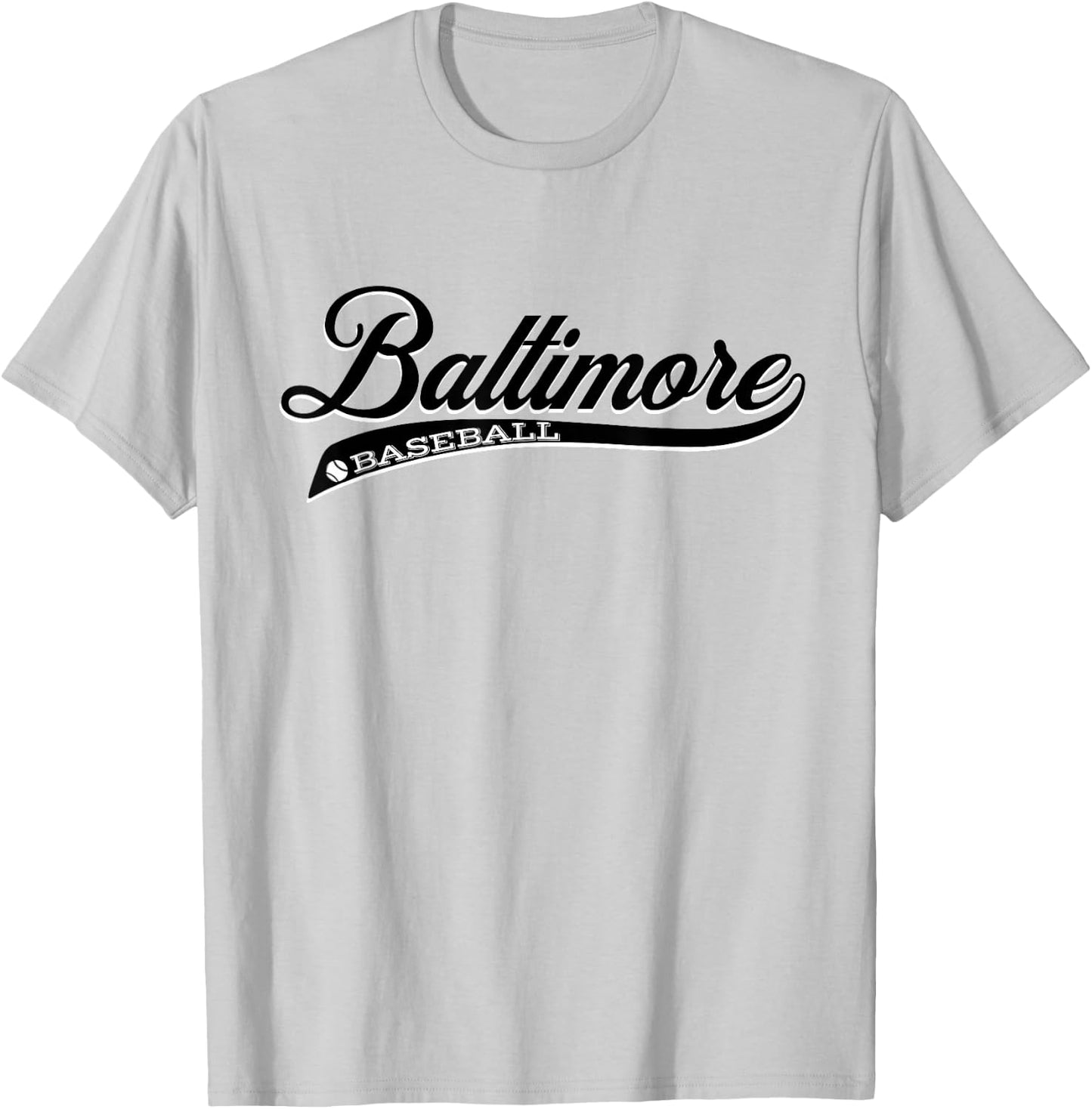 Vintage Retro Baltimore Baseball Classic T-Shirt - T-Shirt | Ash