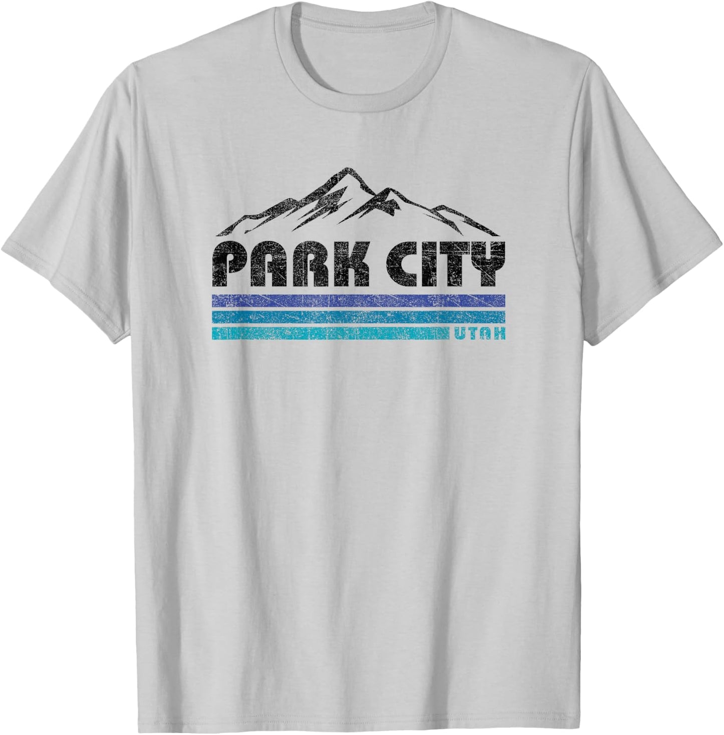 Vintage Park City Utah Retro Mountain Kids Souvenir T-Shirt - T-Shirt | Ash
