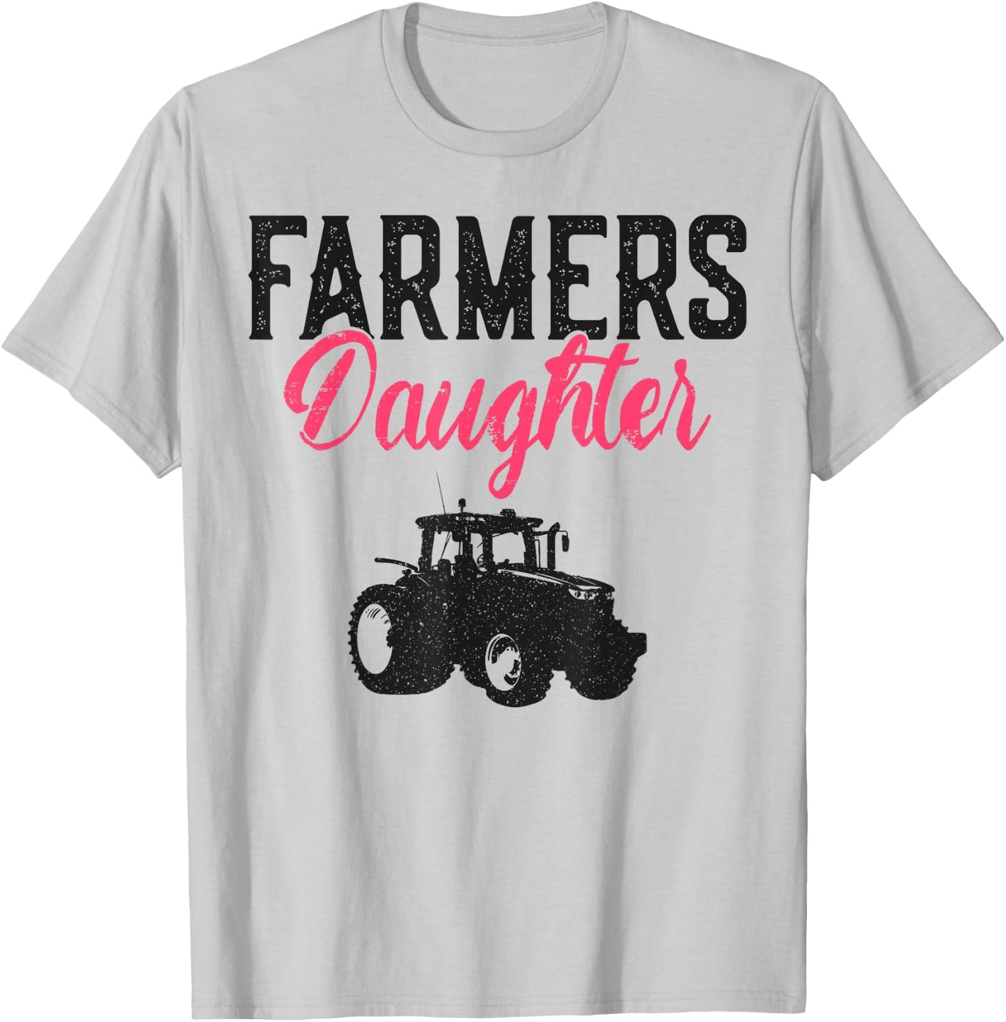 Farming Farmer Daughter Vintage Tractor Farmer's Daughter T-Shirt - T-Shirt | Ash