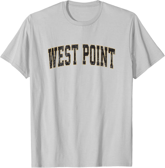West Point New York NY Vintage Athletic Sports T-Shirt - T-Shirt | Ash