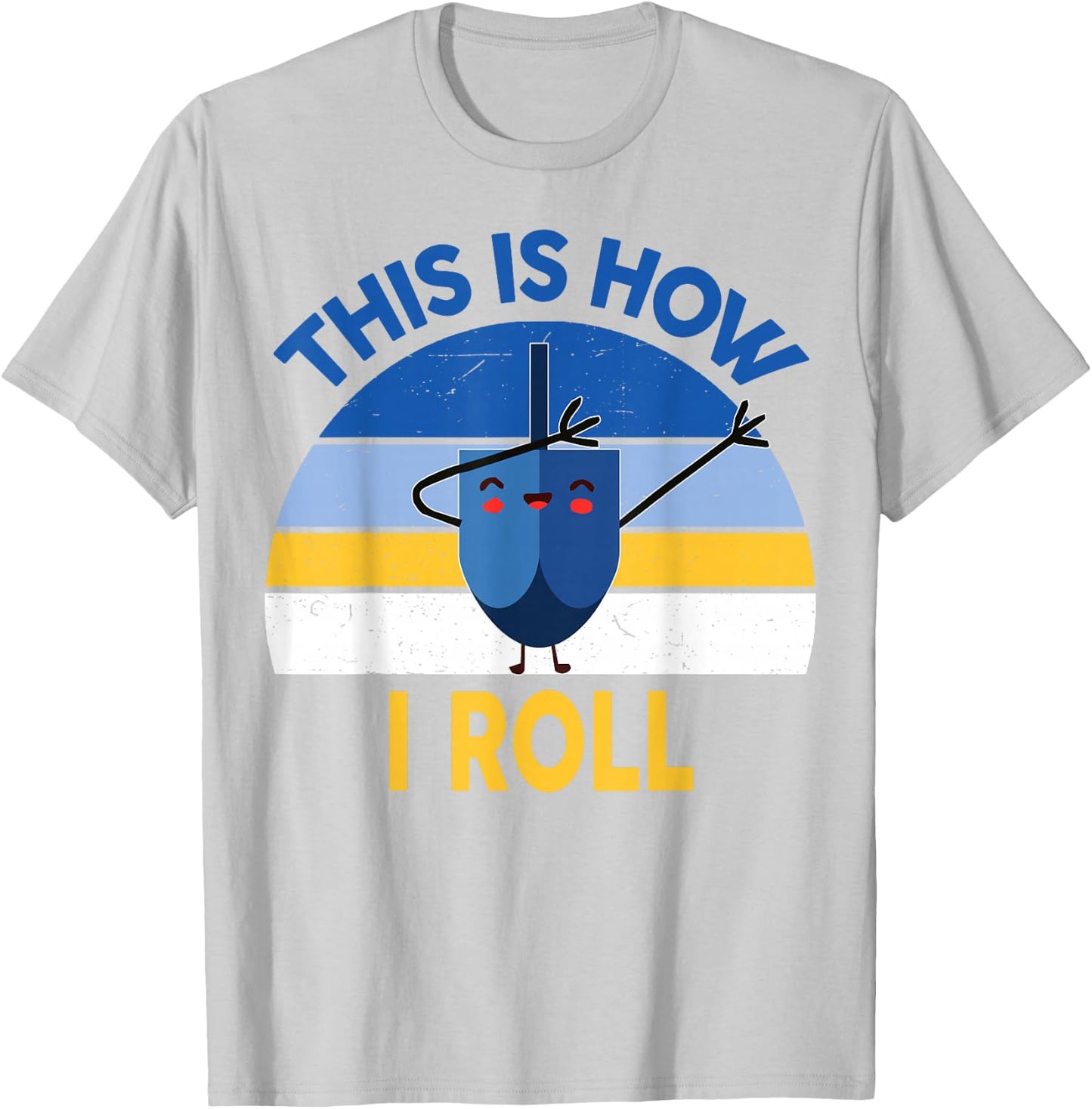 Hanukkah This Is How I Roll Dabbing Kids Toddler Boys Teens T-Shirt - T-Shirt | Ash
