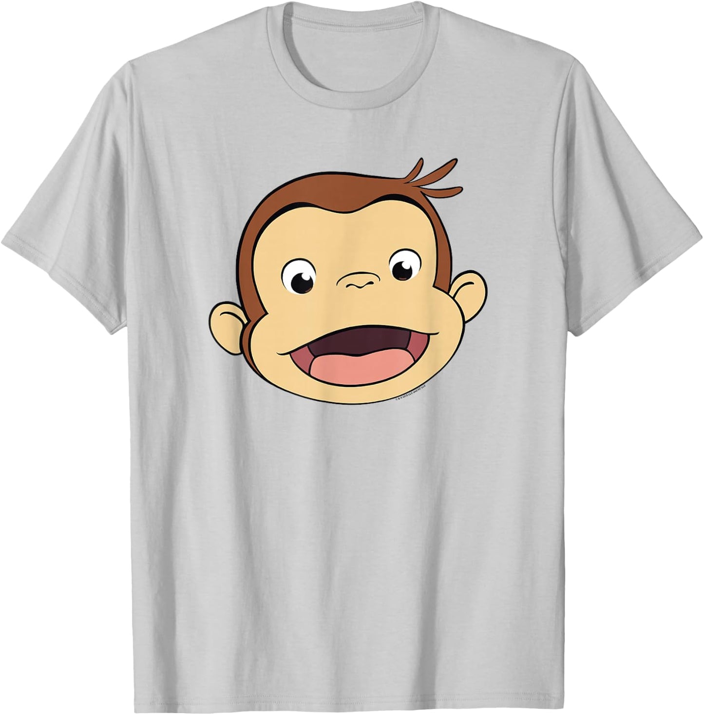 Curious George Big Face Monkey Smile T-Shirt - T-Shirt | Ash
