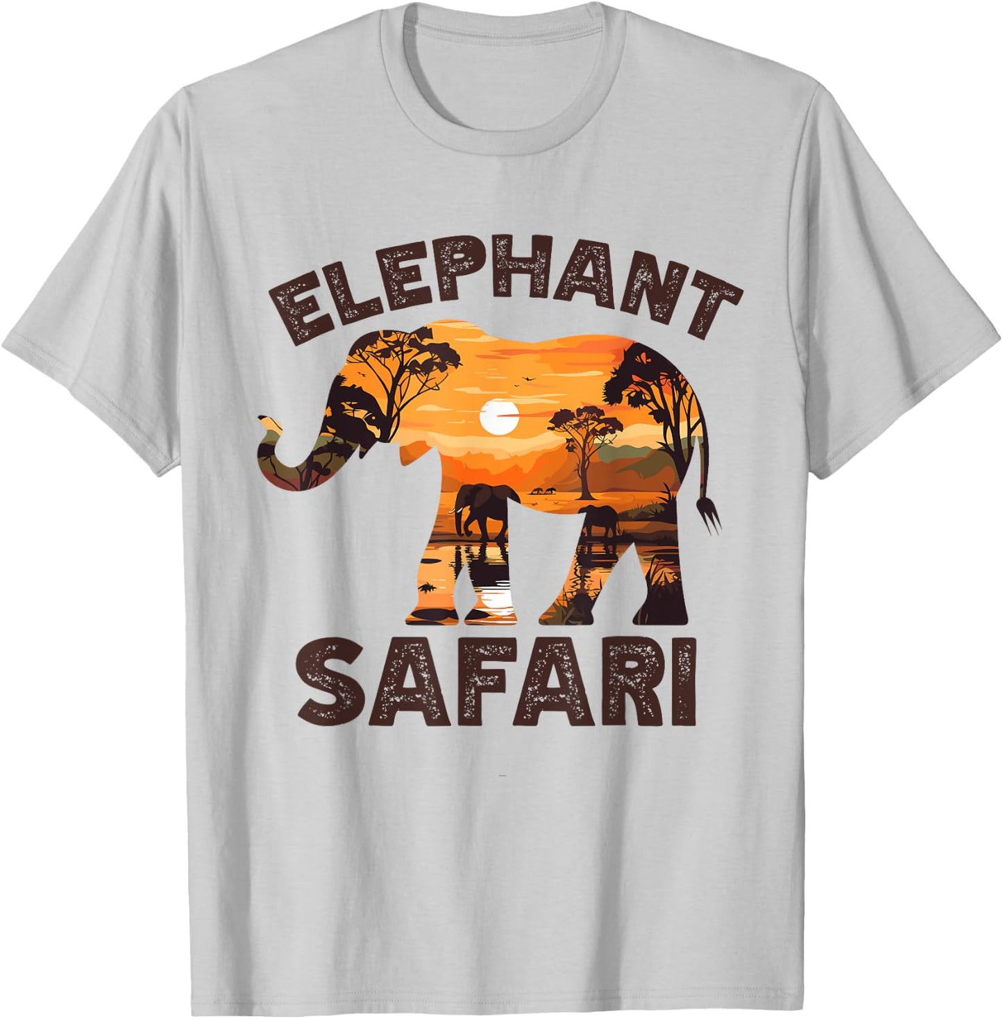 Elephant Safari T-Shirt - T-Shirt | Ash