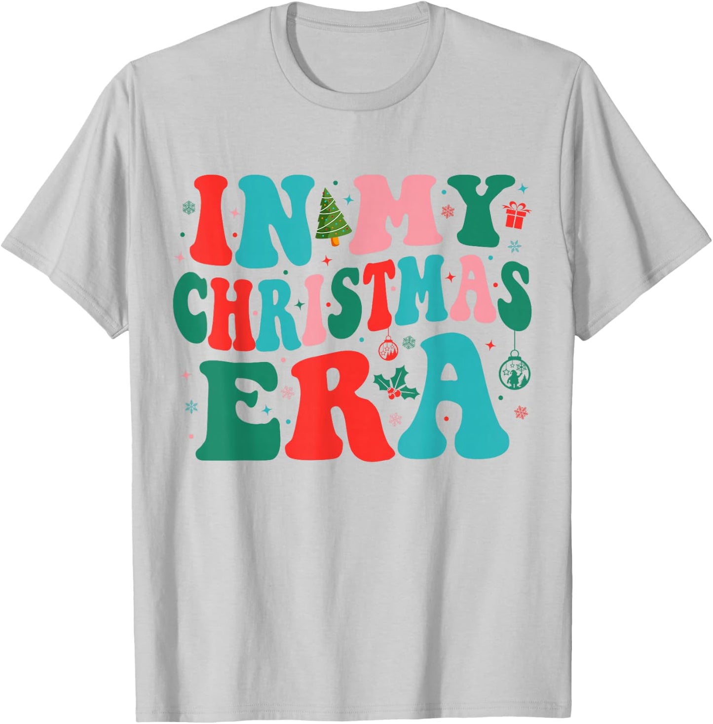 In My Christmas Era Cute Groovy Christmas Holiday Xmas T-Shirt - T-Shirt | Ash
