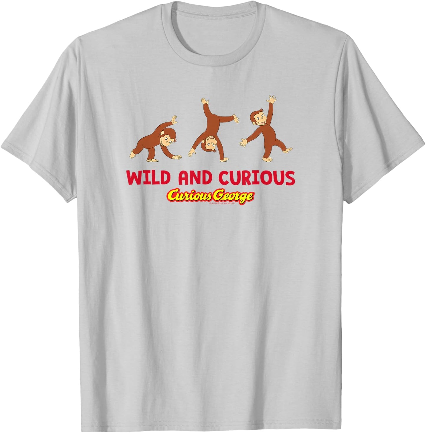 Curious George Wild and Curious Cartwheel T-Shirt - T-Shirt | Ash