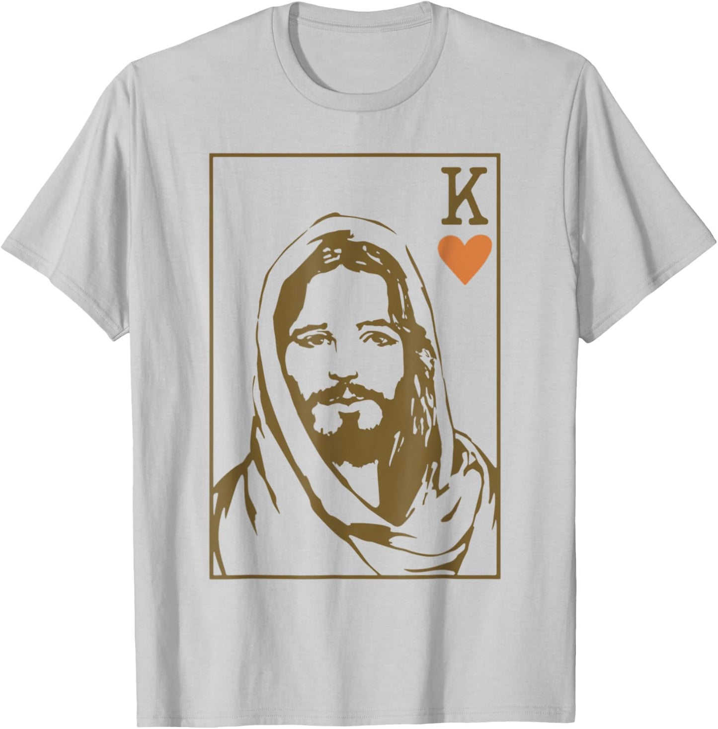 King of Hearts Card Christian T-Shirt - T-Shirt | Ash