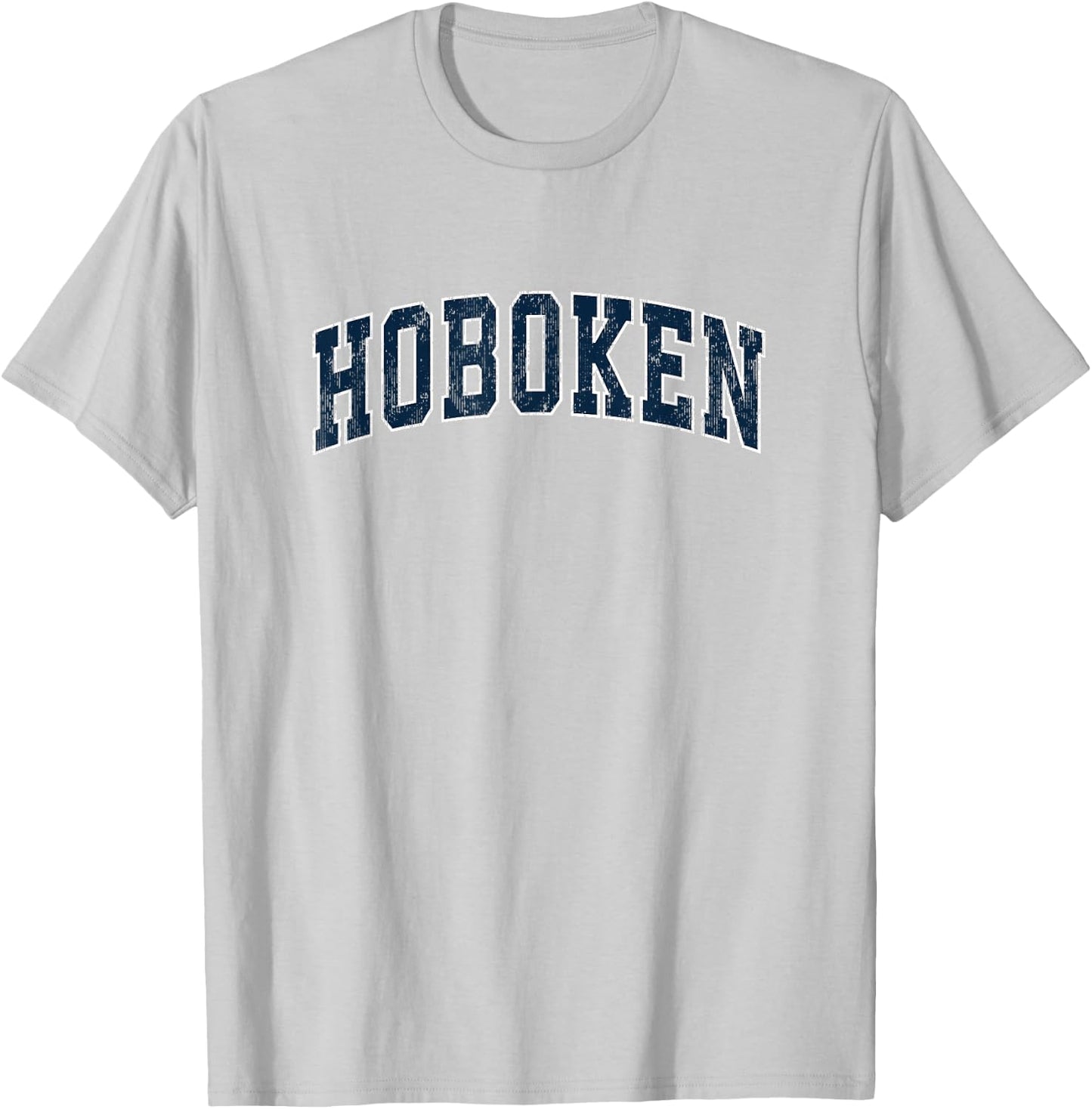Hoboken New Jersey NJ Vintage Sports Design Navy Design T-Shirt - T-Shirt | Ash