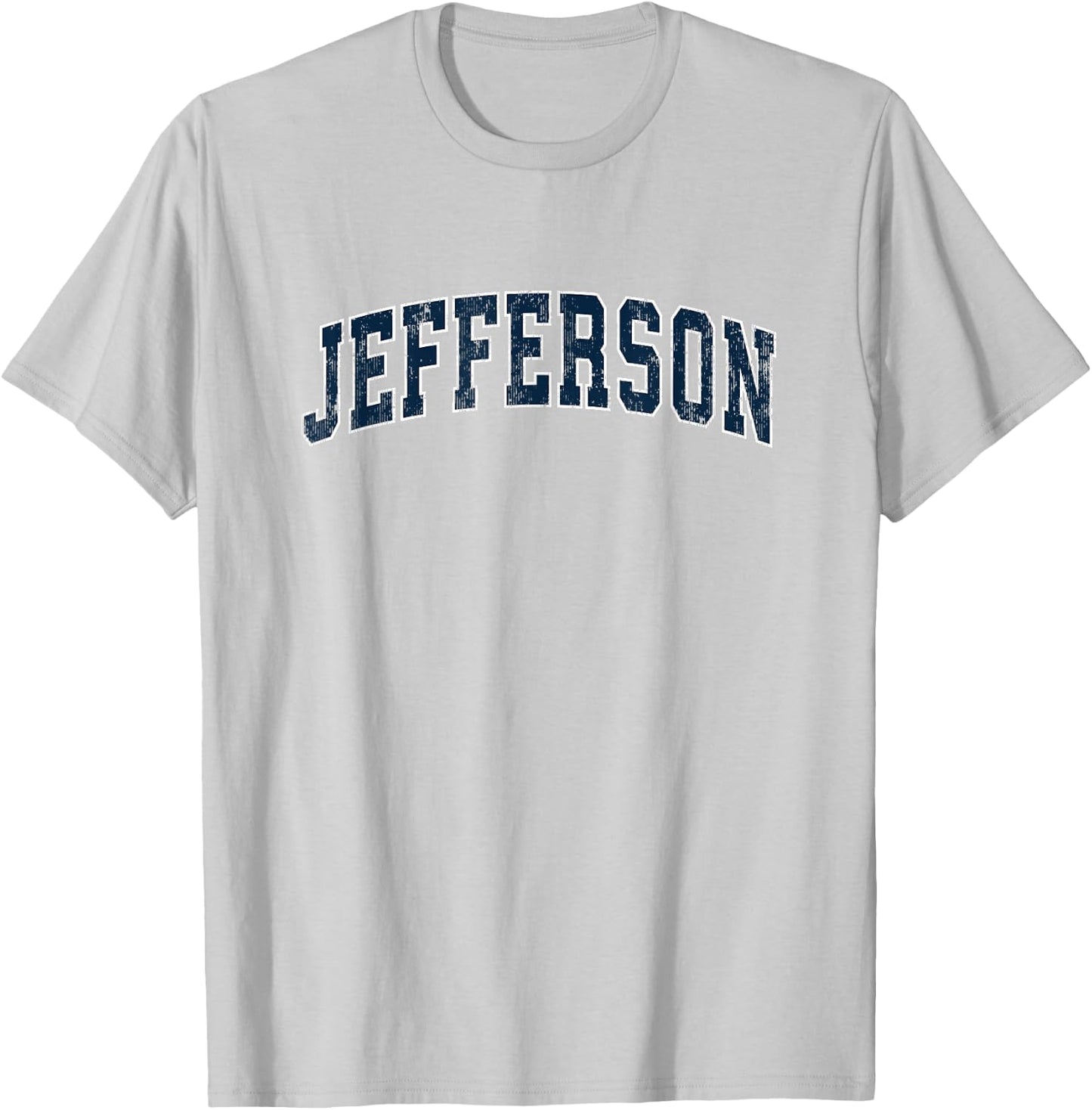 Jefferson New Jersey NJ Vintage Sports Design Navy Design T-Shirt - T-Shirt | Ash