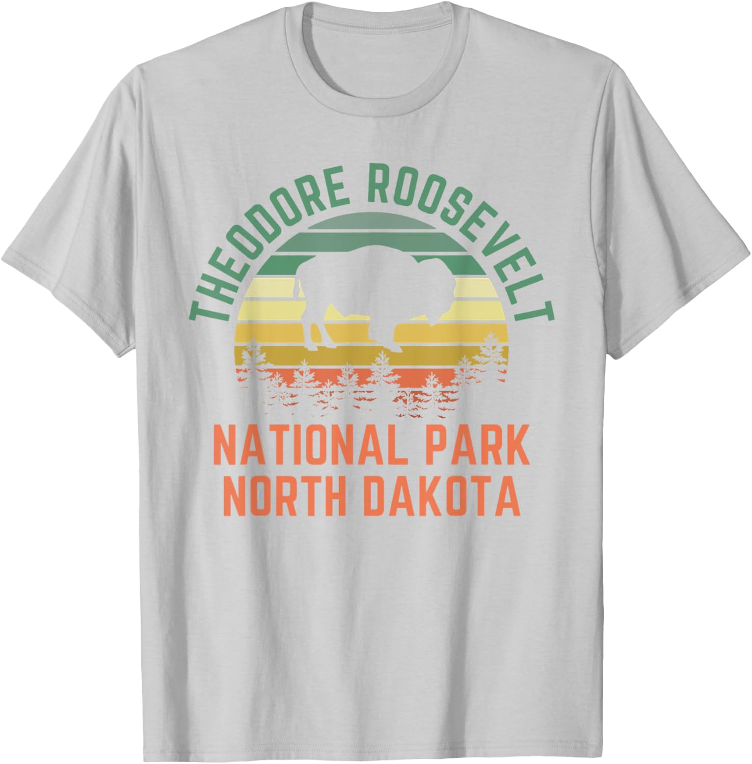 Theodore Roosevelt North Dakota Nature Hiking Outdoors T-Shirt - T-Shirt | Ash
