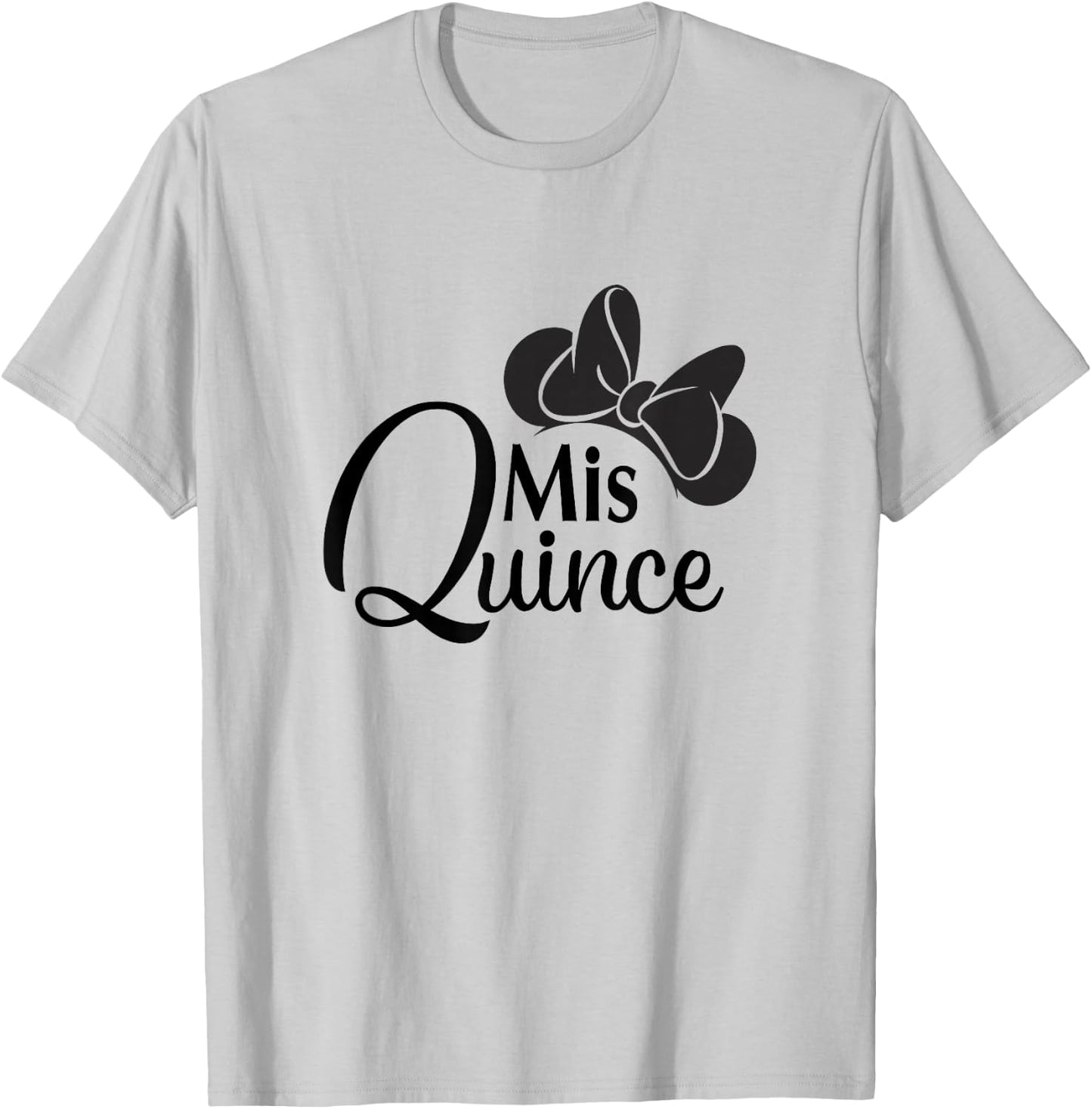 Disney Minnie Mouse Birthday Mis Quince Minnie Silhouette T-Shirt - T-Shirt | Ash
