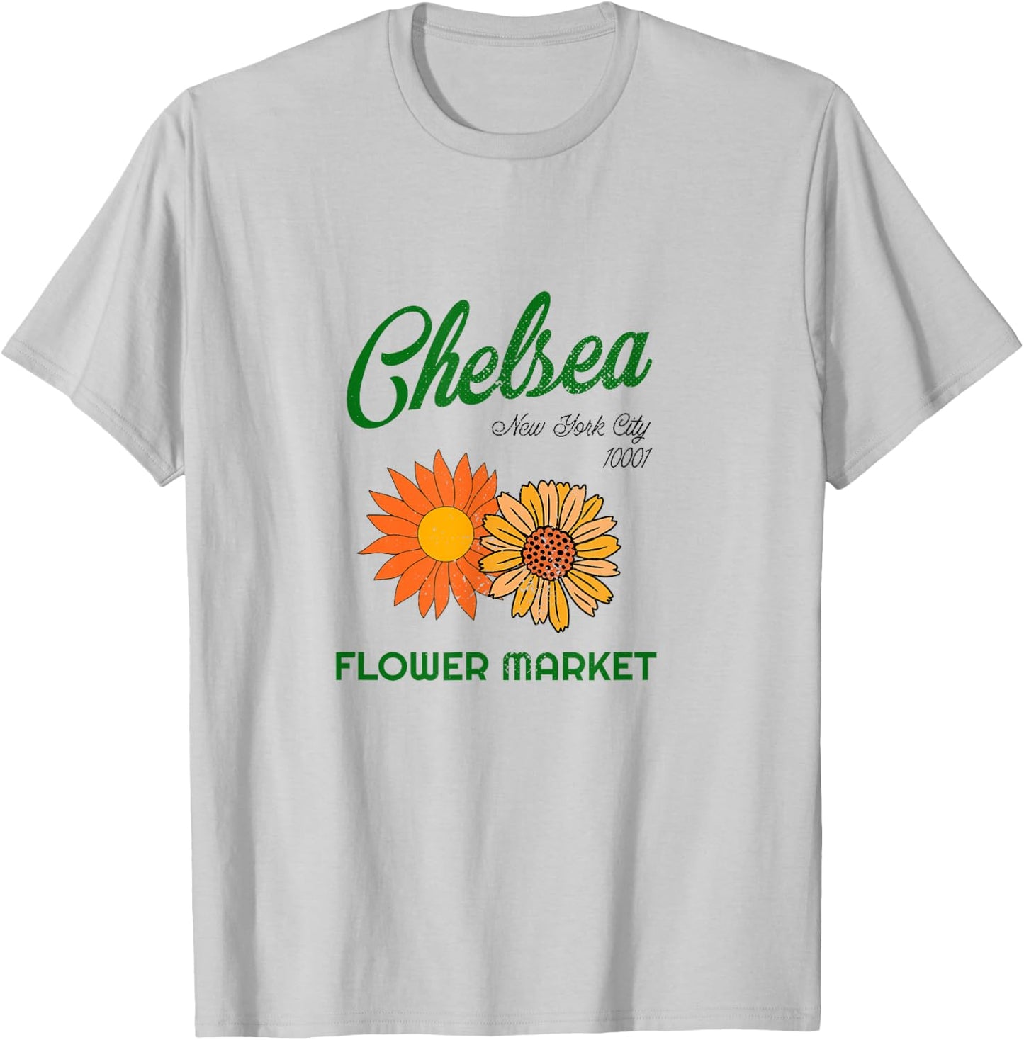 Cute Retro Chelsea NYC Flower Market West Side Manhattan T-Shirt - T-Shirt | Ash