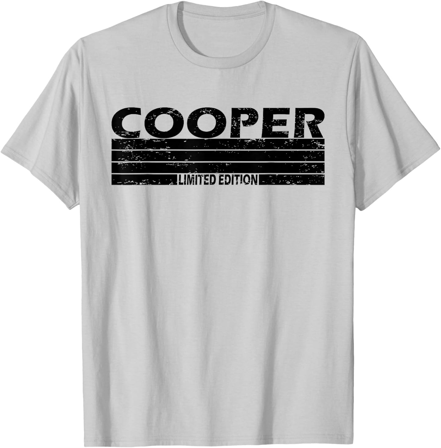 Cooper Surname Limited Edition Retro Vintage Style Sunset T-Shirt - T-Shirt | Ash