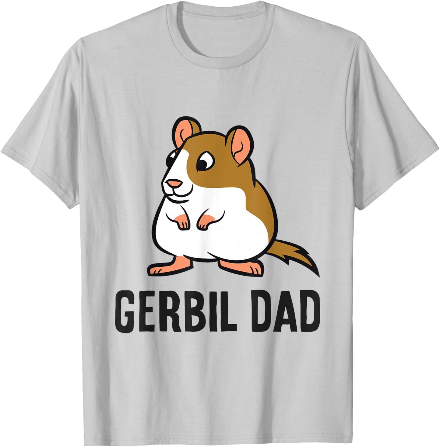 Gerbil Papa Funny Gerbil Dad T-Shirt - T-Shirt | Ash