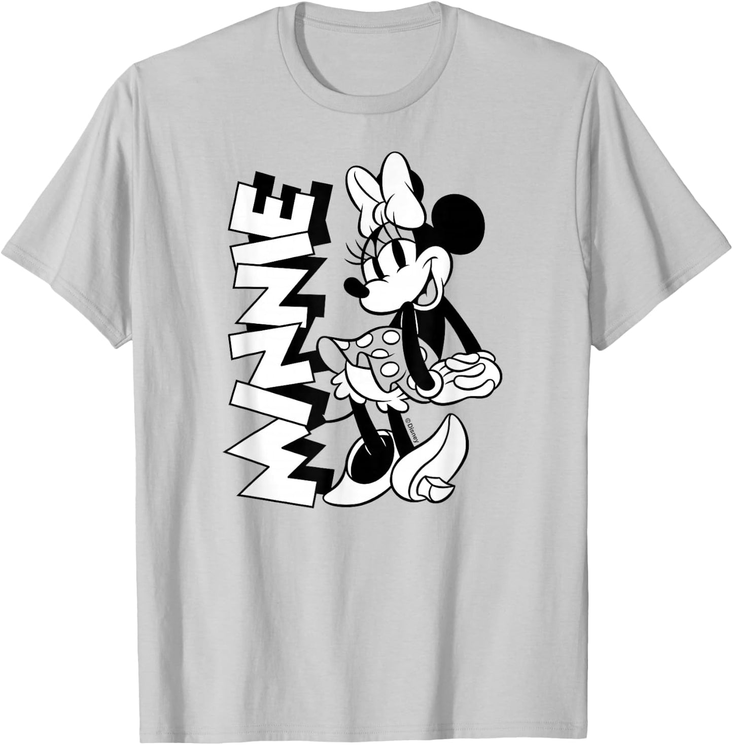 Disney - Minnie Black And White T-Shirt - T-Shirt | Ash