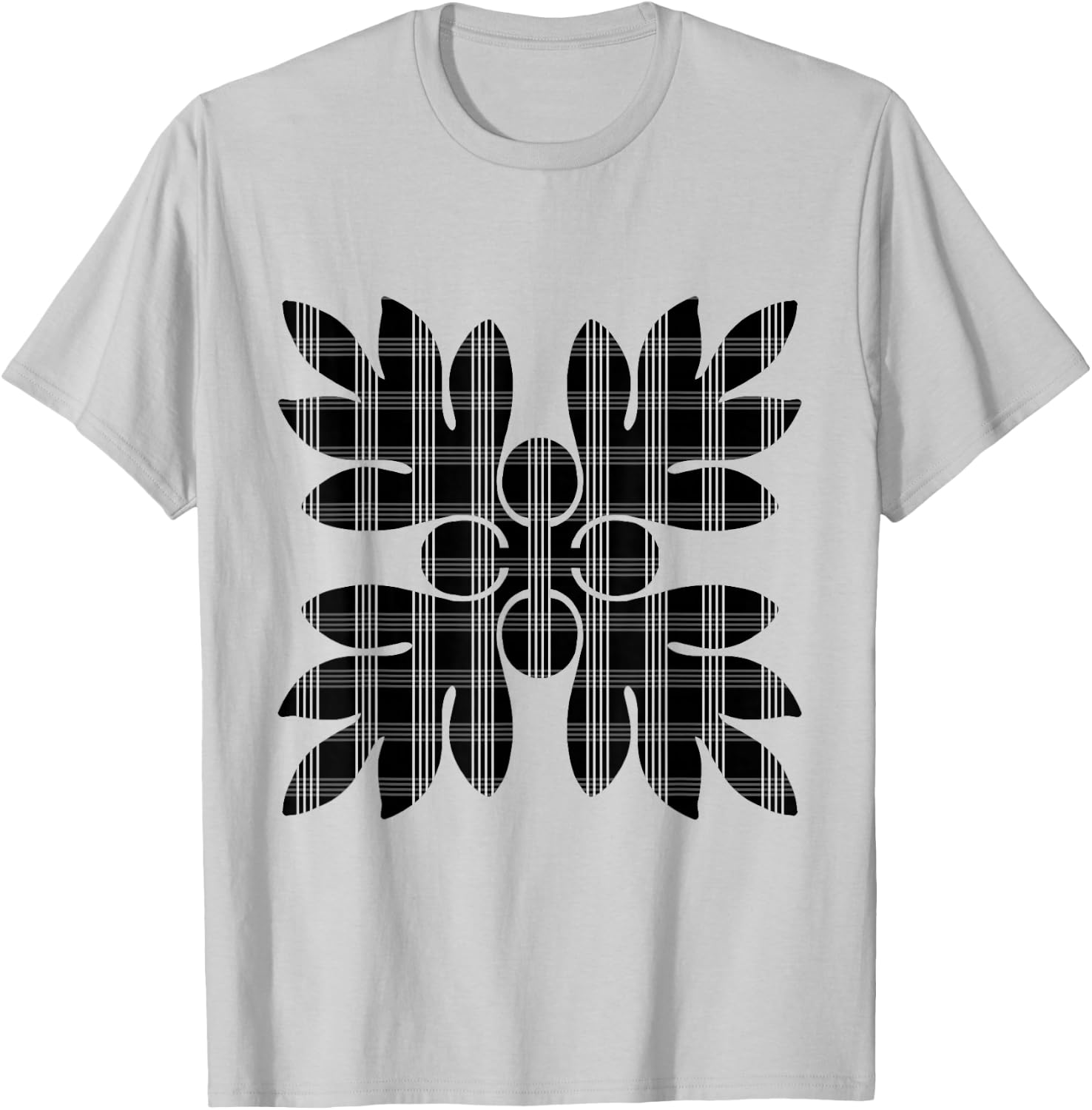 Black Palaka Ulu T-Shirt - T-Shirt | Ash