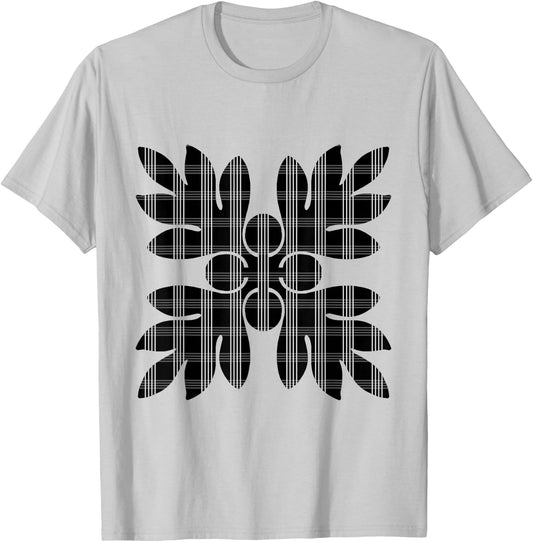 Black Palaka Ulu T-Shirt - T-Shirt | Ash