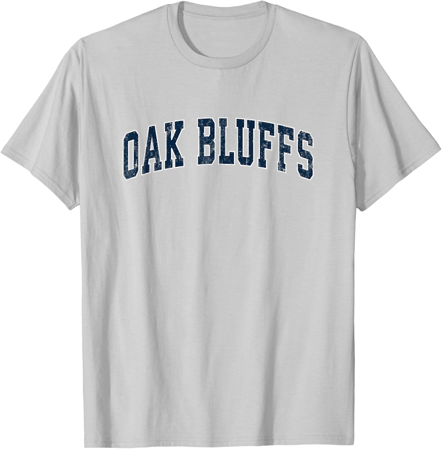 Oak Bluffs Massachusetts MA Vintage Sports Design Navy Desig T-Shirt - T-Shirt | Ash