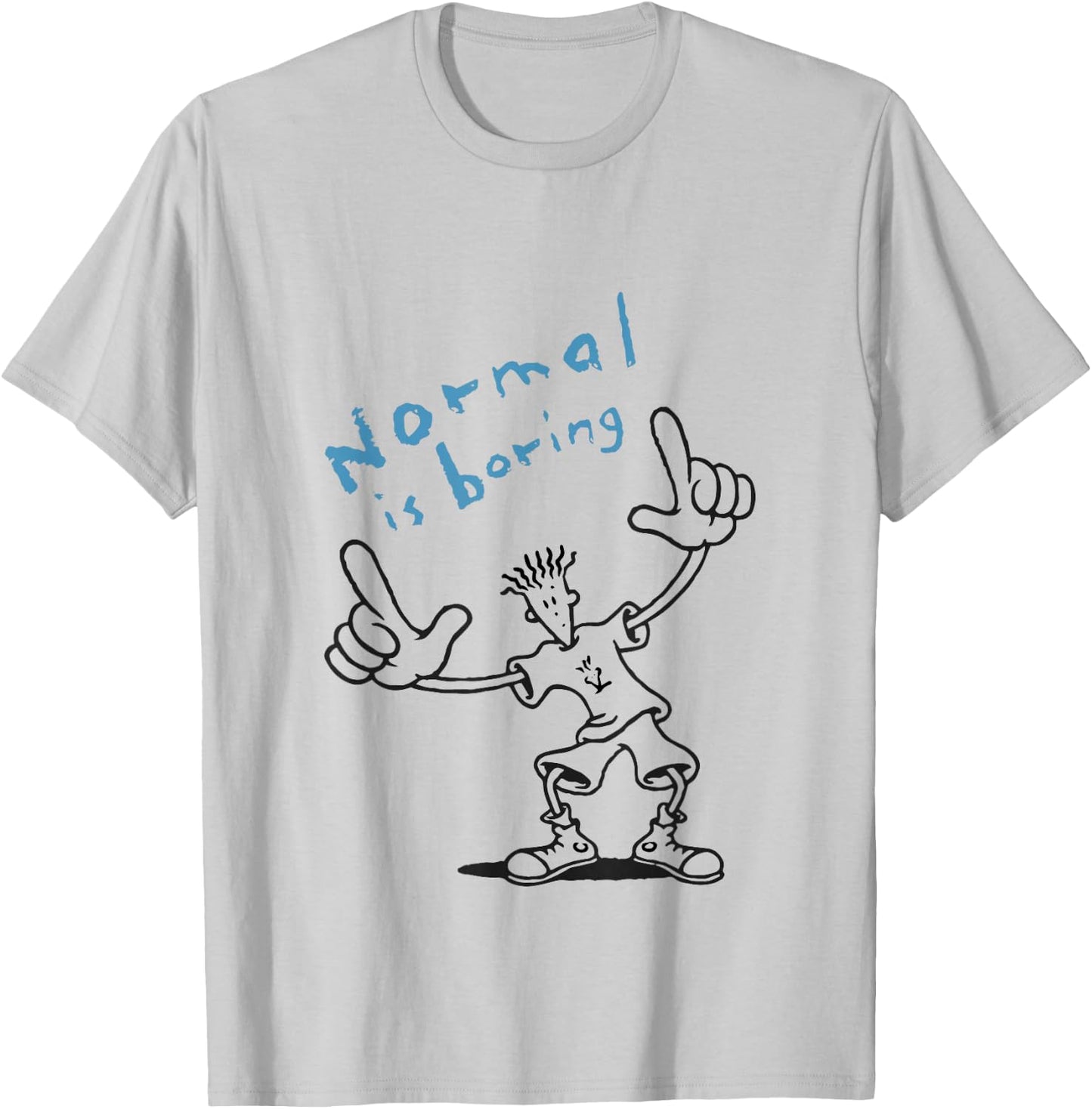 Fido Dido Points Normal Is Boring T-Shirt - T-Shirt | Ash