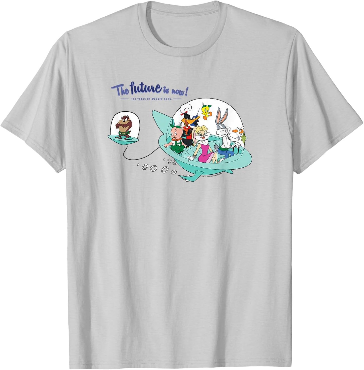 WB 100 Looney Tunes Group Shot The Future Is Now! Special T-Shirt - T-Shirt | Ash