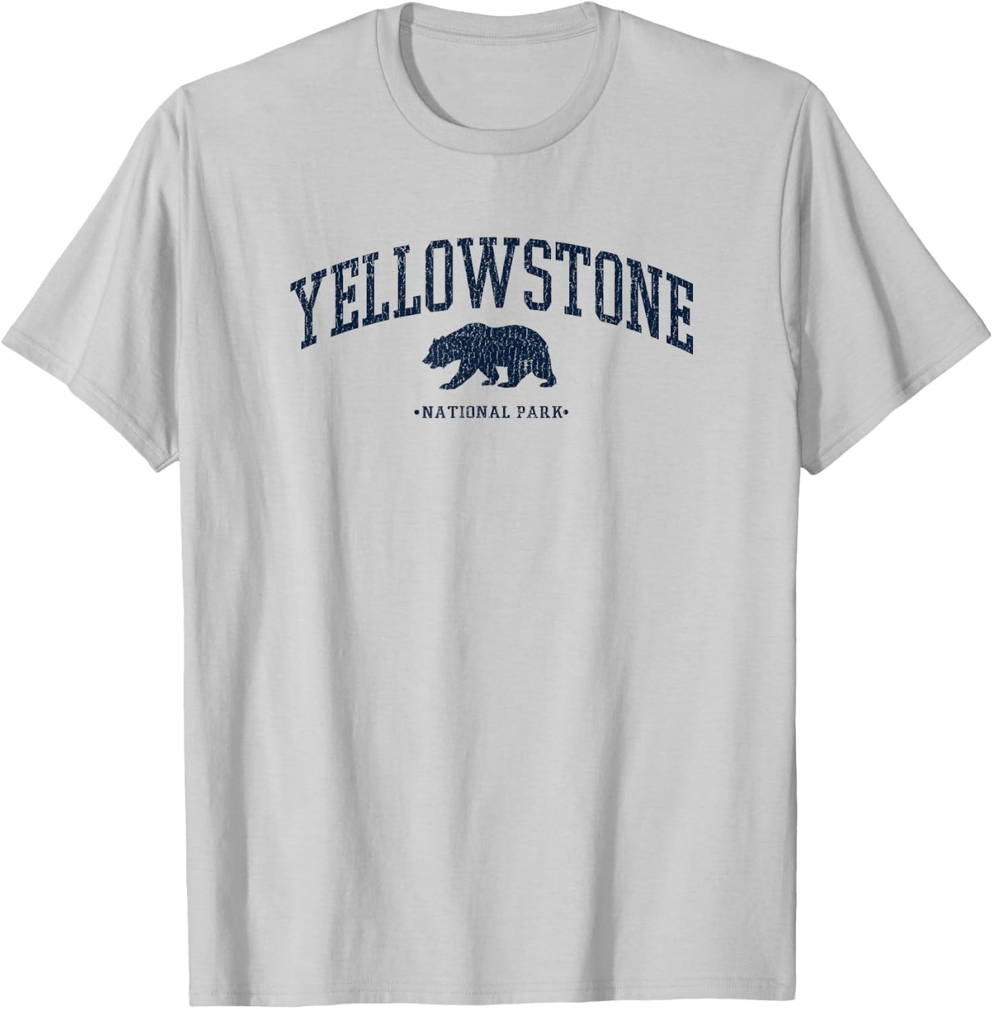 Yellowstone National Park Retro T-Shirt - T-Shirt | Ash