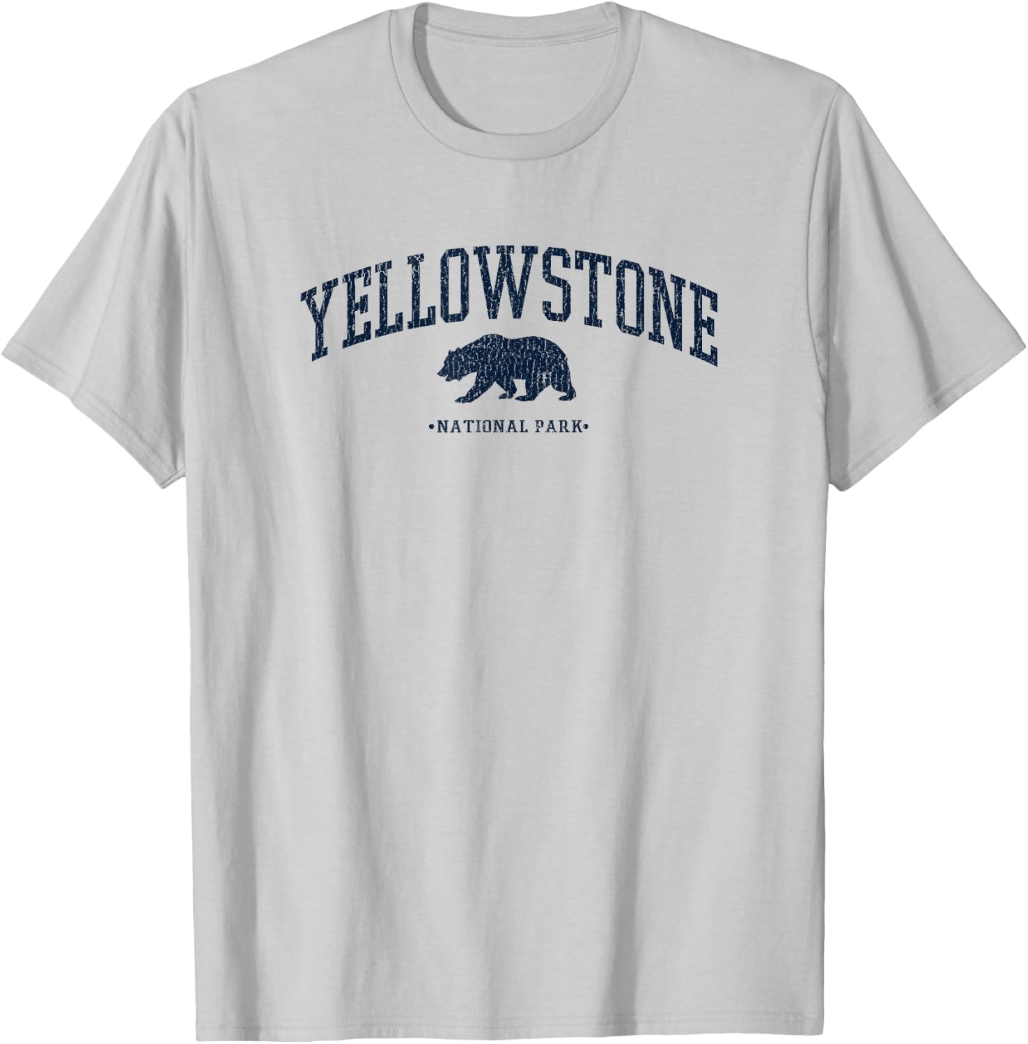 Yellowstone National Park Retro T-Shirt - T-Shirt | Ash