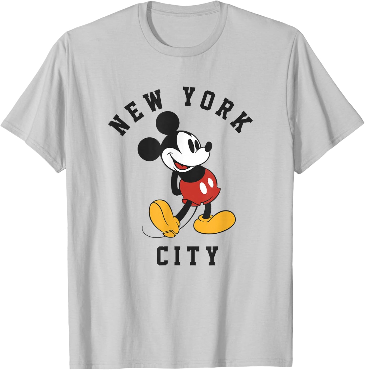 Disney Mickey And Friends Mickey New York City Retro Poster T-Shirt - T-Shirt | Ash