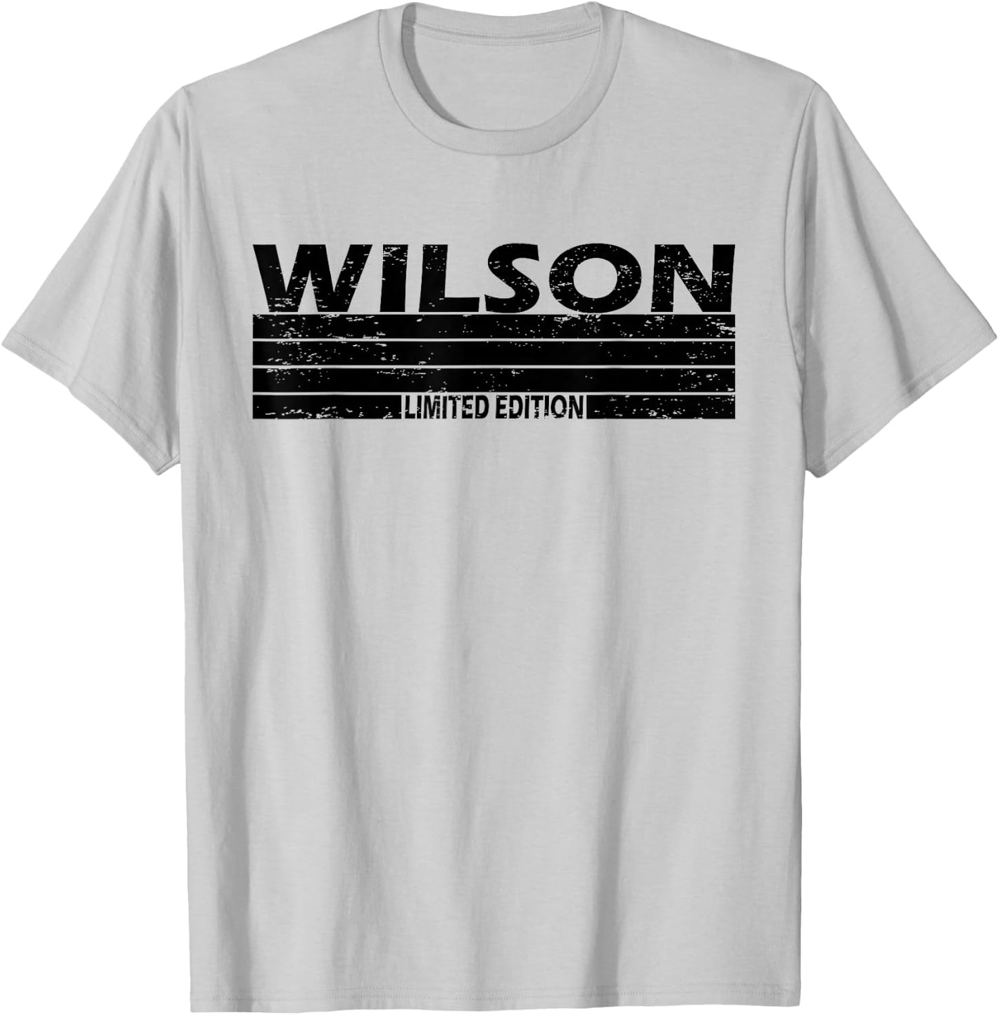 Wilson Surname Limited Edition Retro Vintage Style Sunset T-Shirt - T-Shirt | Ash