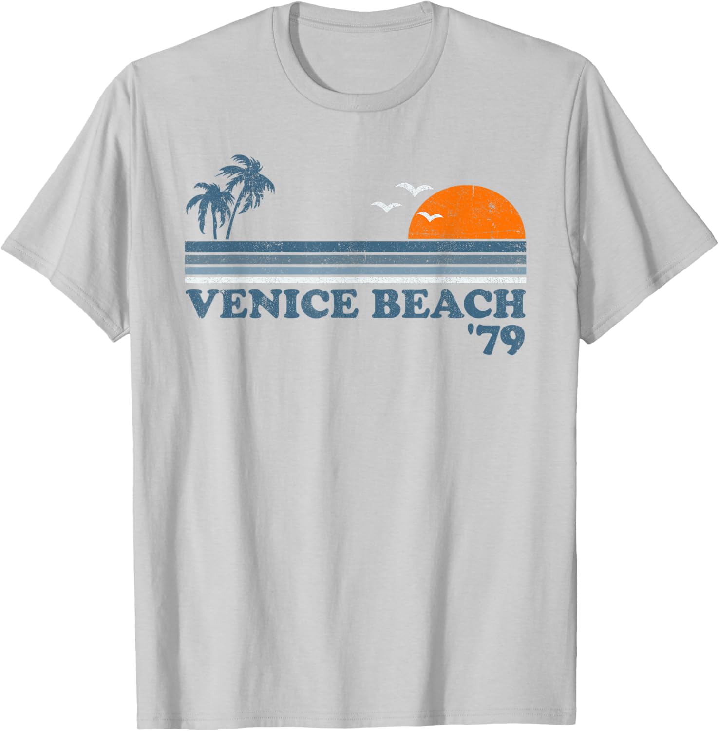 Vintage Venice Beach California Retro Sunset Surf 70's Gift Men Women Kids T-Shirt - T-Shirt | Ash