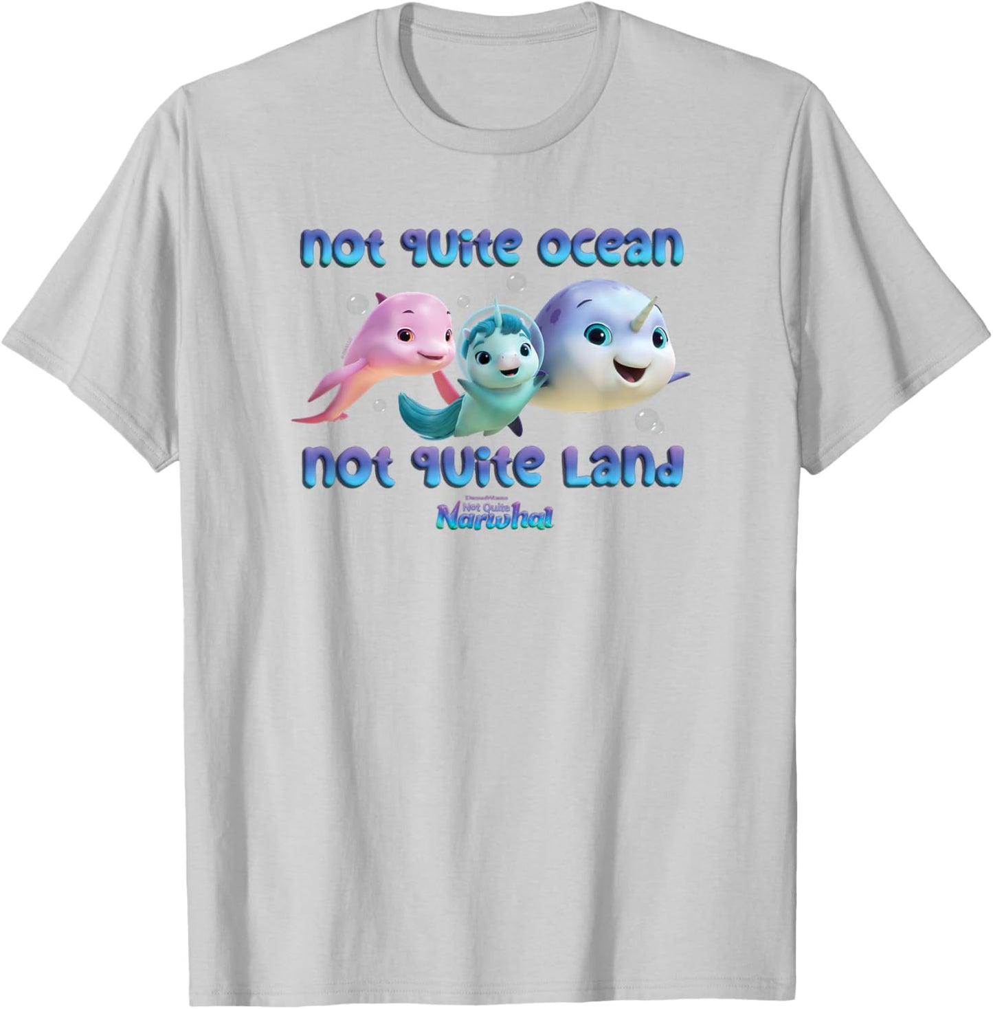 DreamWorks Not Quite Narwhal Ocean Land T-Shirt - T-Shirt | Ash