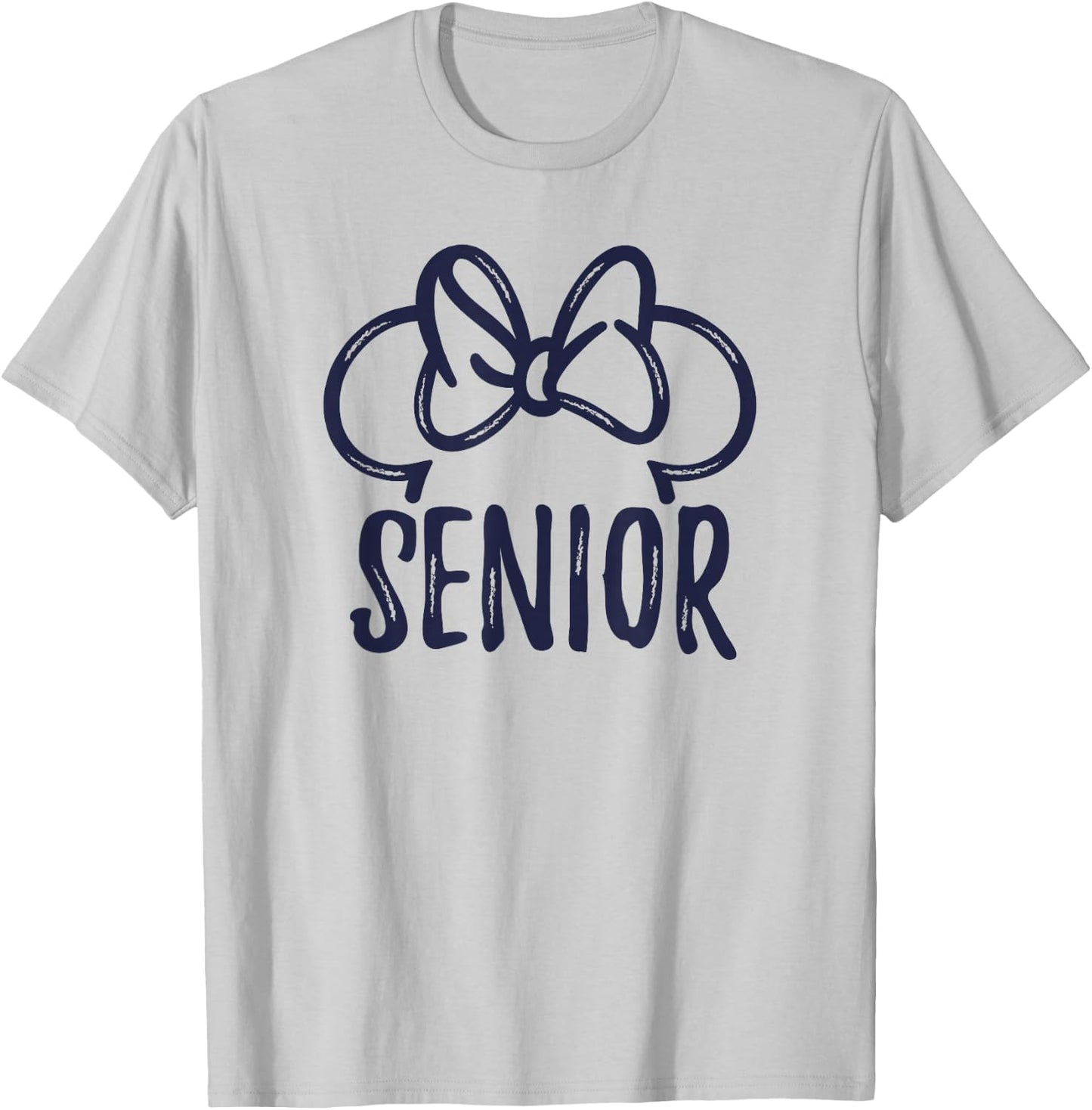 Disney Minnie Mouse Ears Senior Outline T-Shirt - T-Shirt | Ash