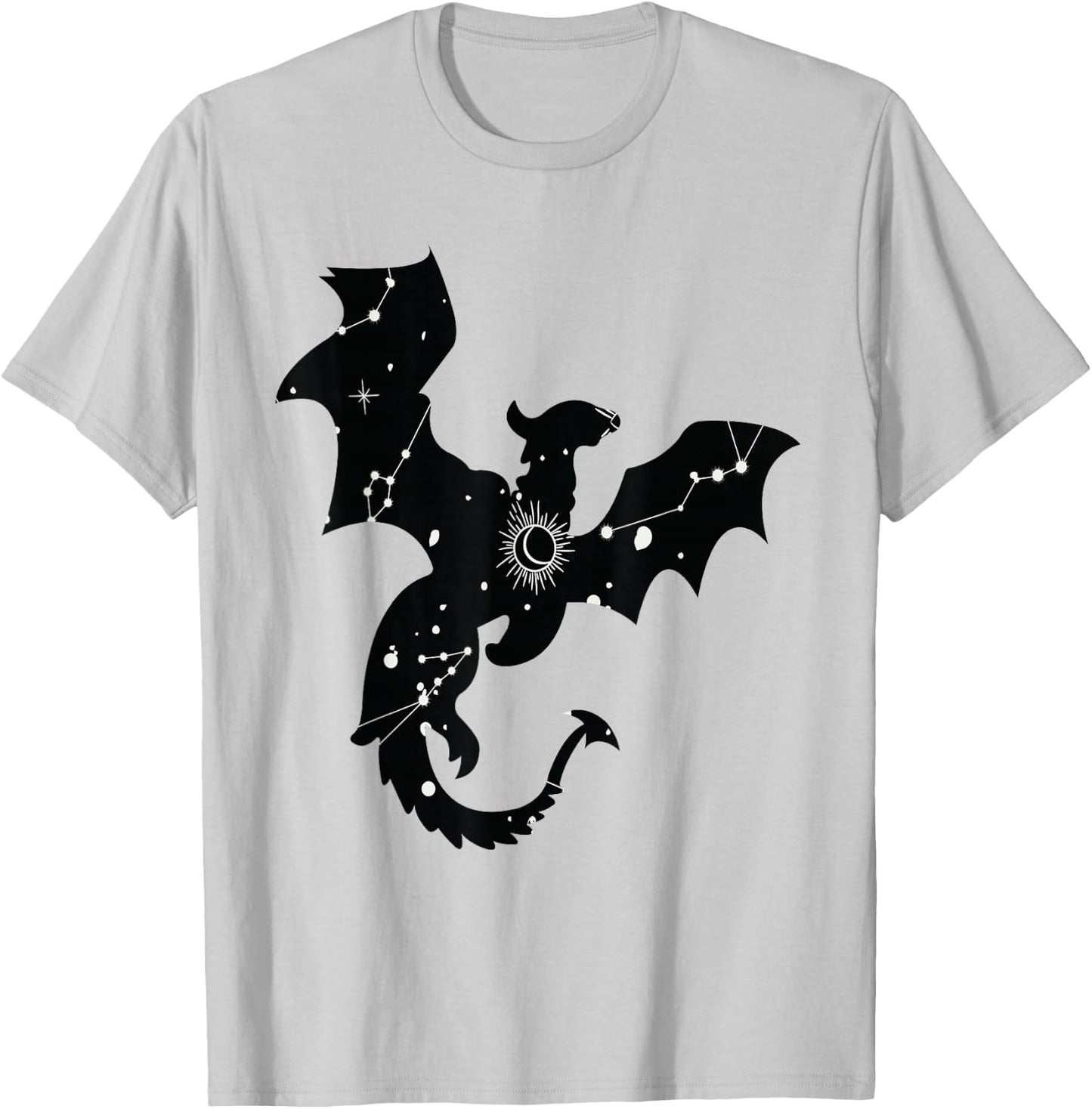 Mystical Dragon Creature Celestial Goth Aesthetic T-Shirt - T-Shirt | Ash