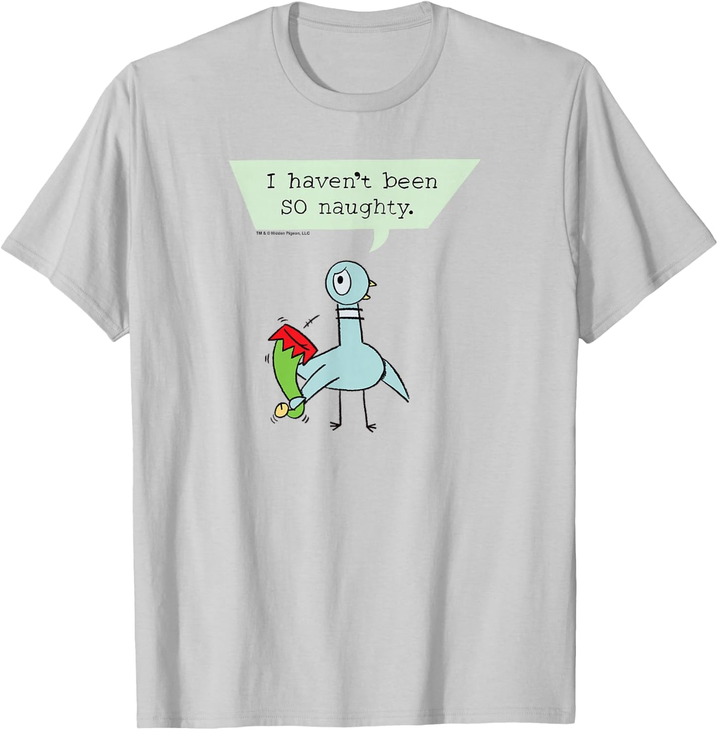The Pigeon Naughty Christmas Pigeon T-Shirt - T-Shirt | Ash