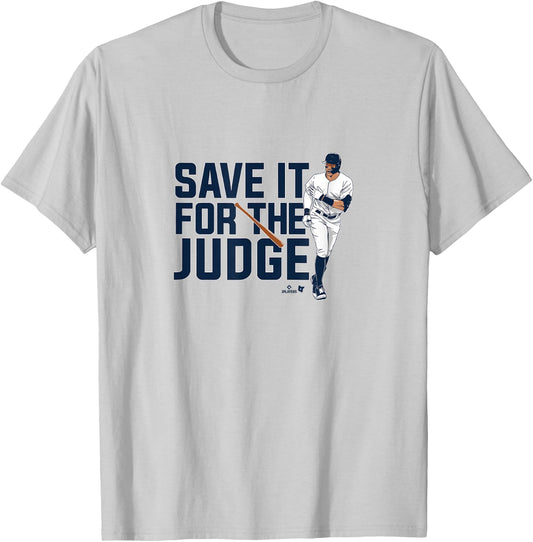 Aaron Judge - Save it for the Judge - New York Baseball T-Shirt - T-Shirt | Ash